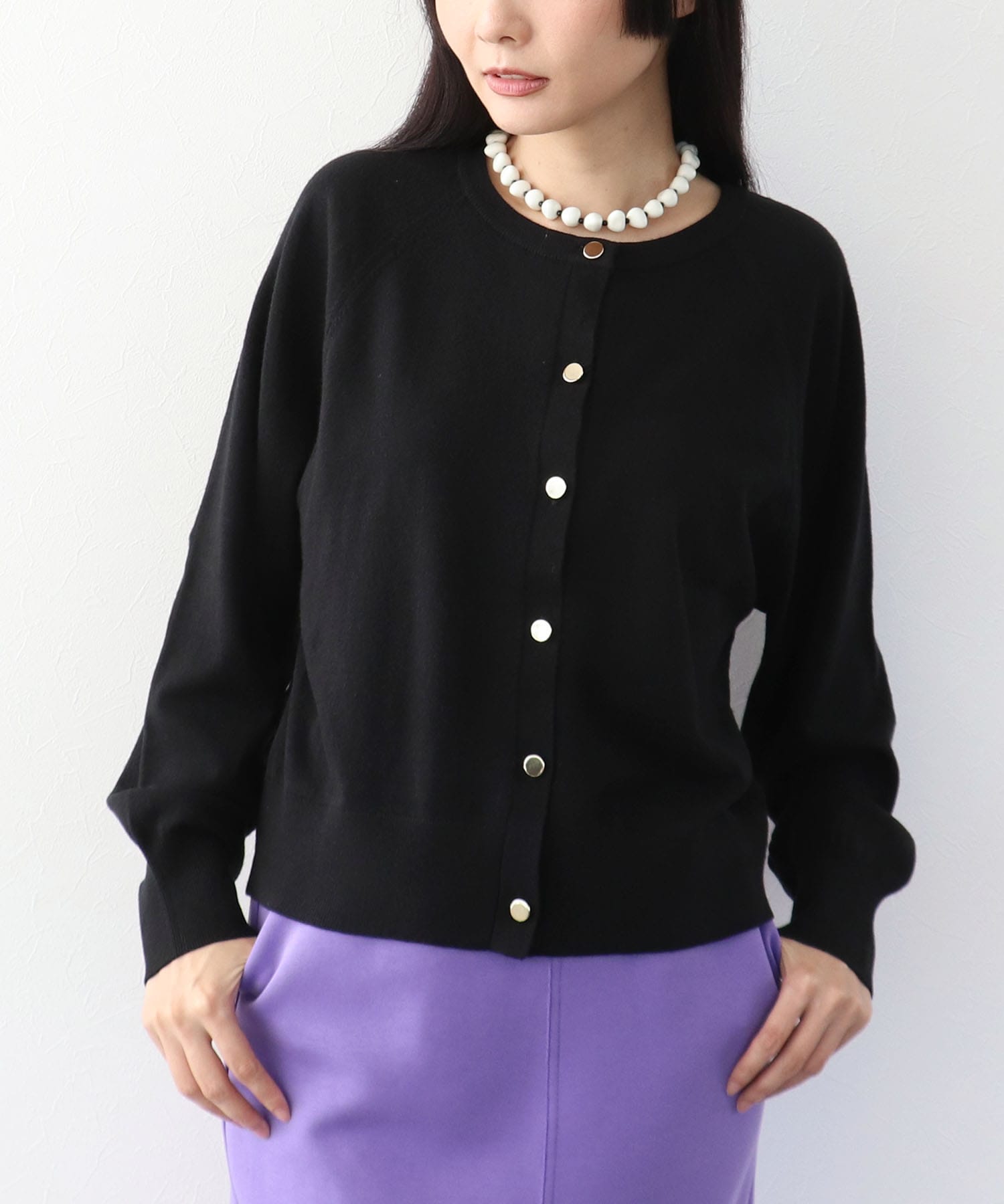 前後2wayバック刺繍切替カーディガン