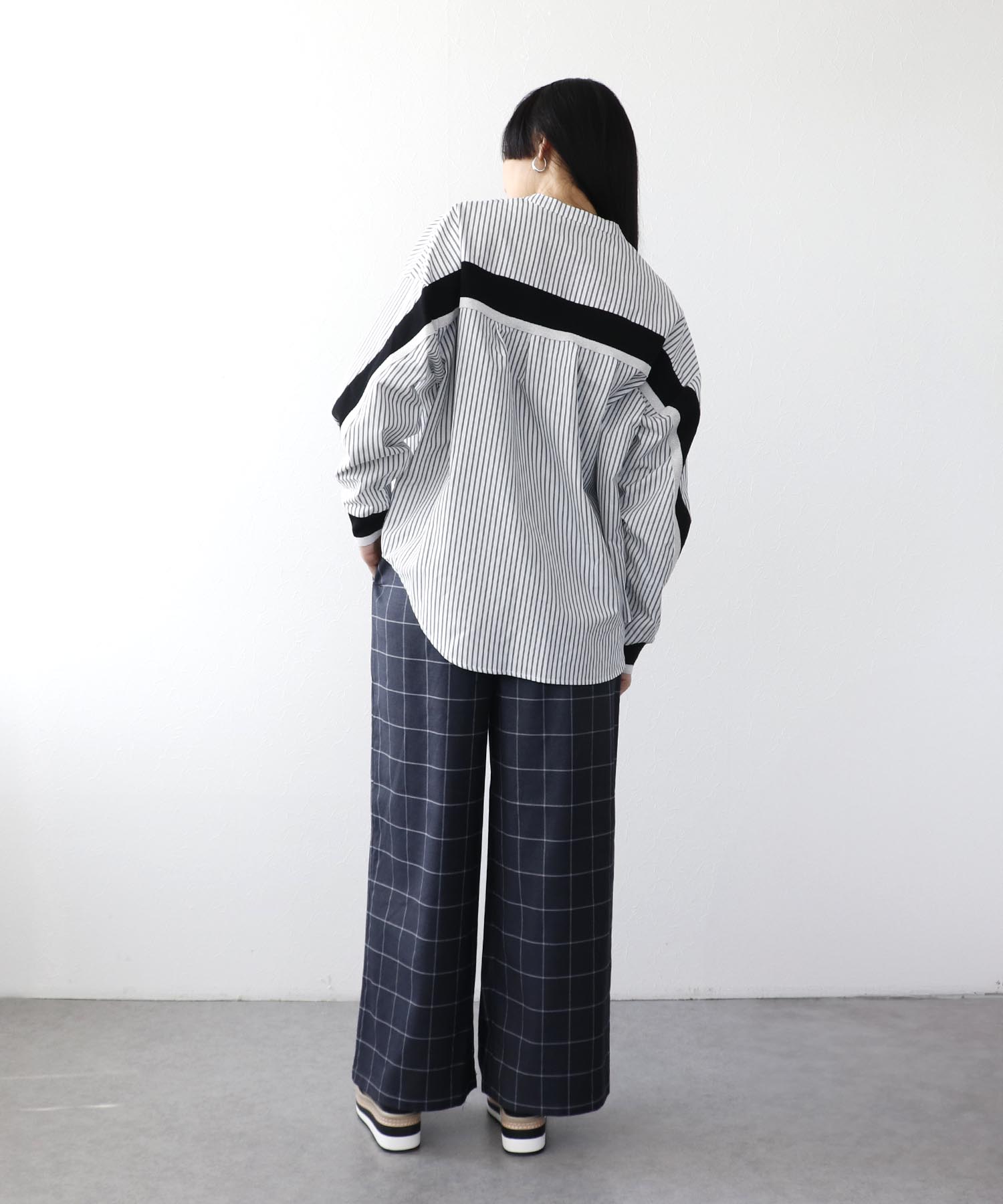 TC起毛バックヨークテープブラウス