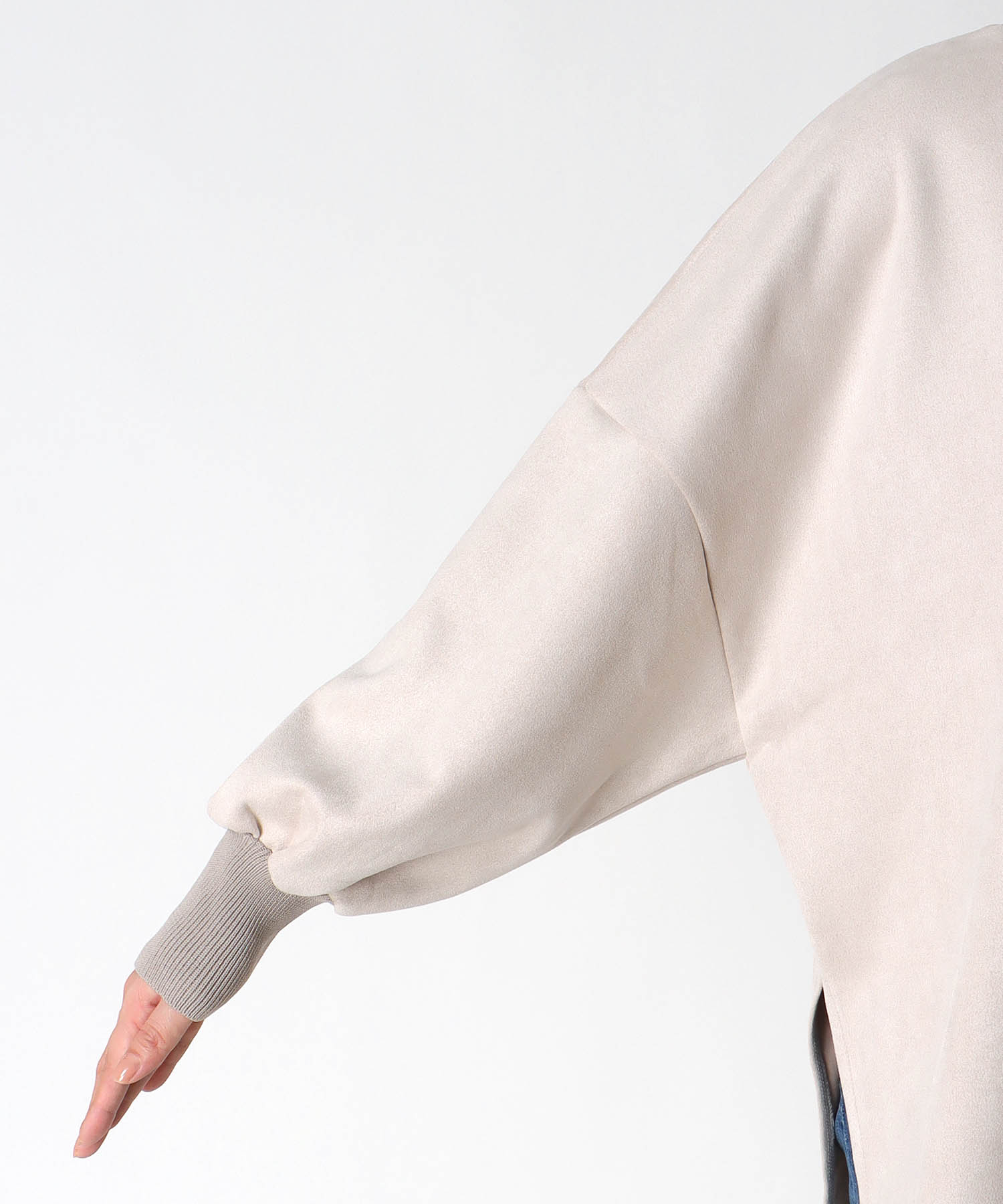 スエードリブワイドプルオーバー