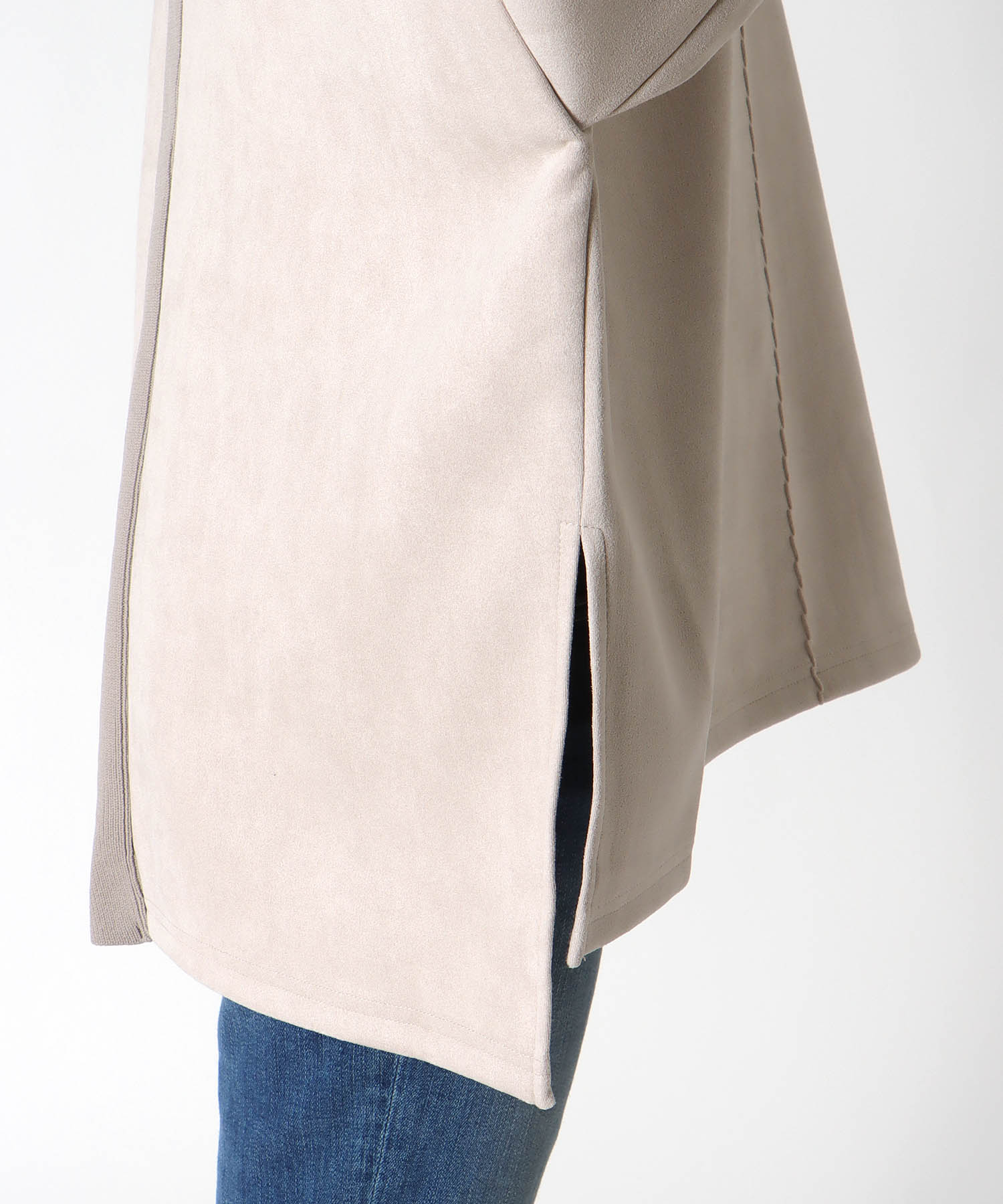 スエードリブワイドプルオーバー