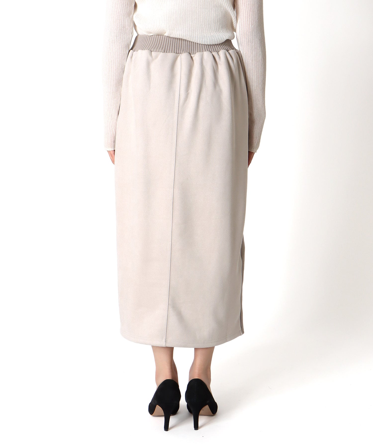 スエードリブワークスカート