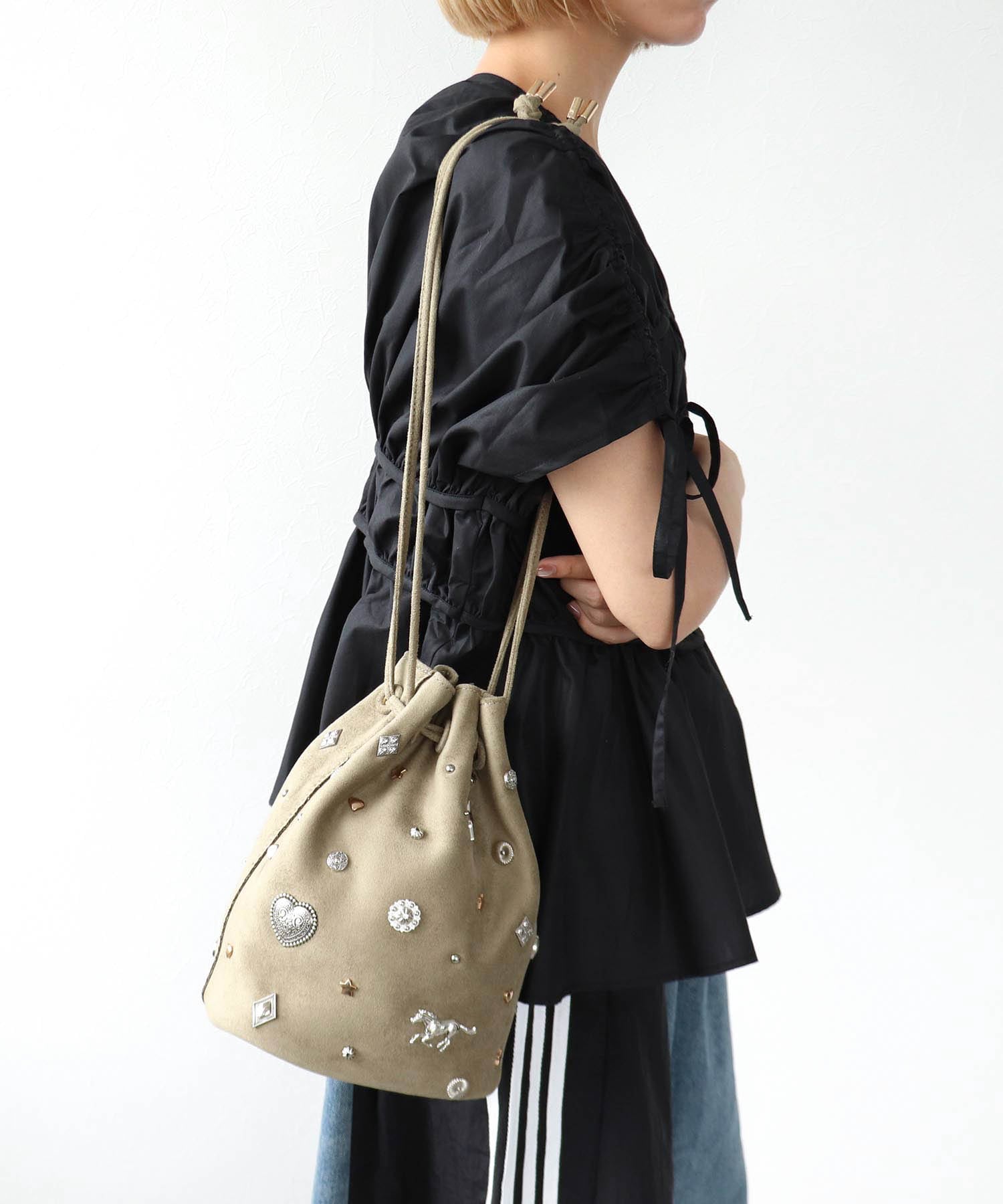 スエードスタッズドロストBAG