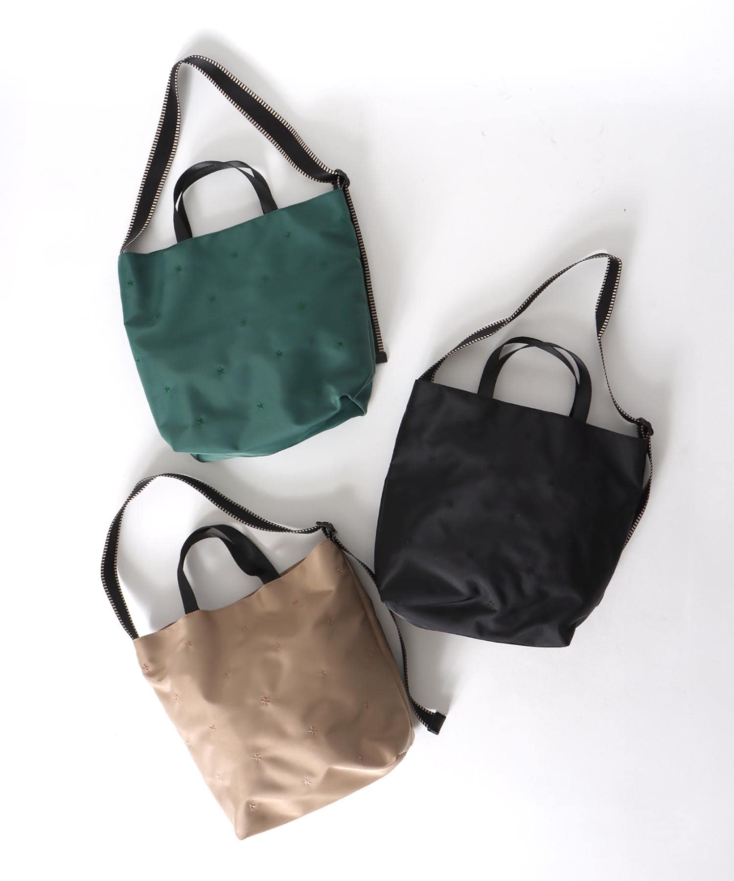 【撥水加工】星刺繍2wayトート