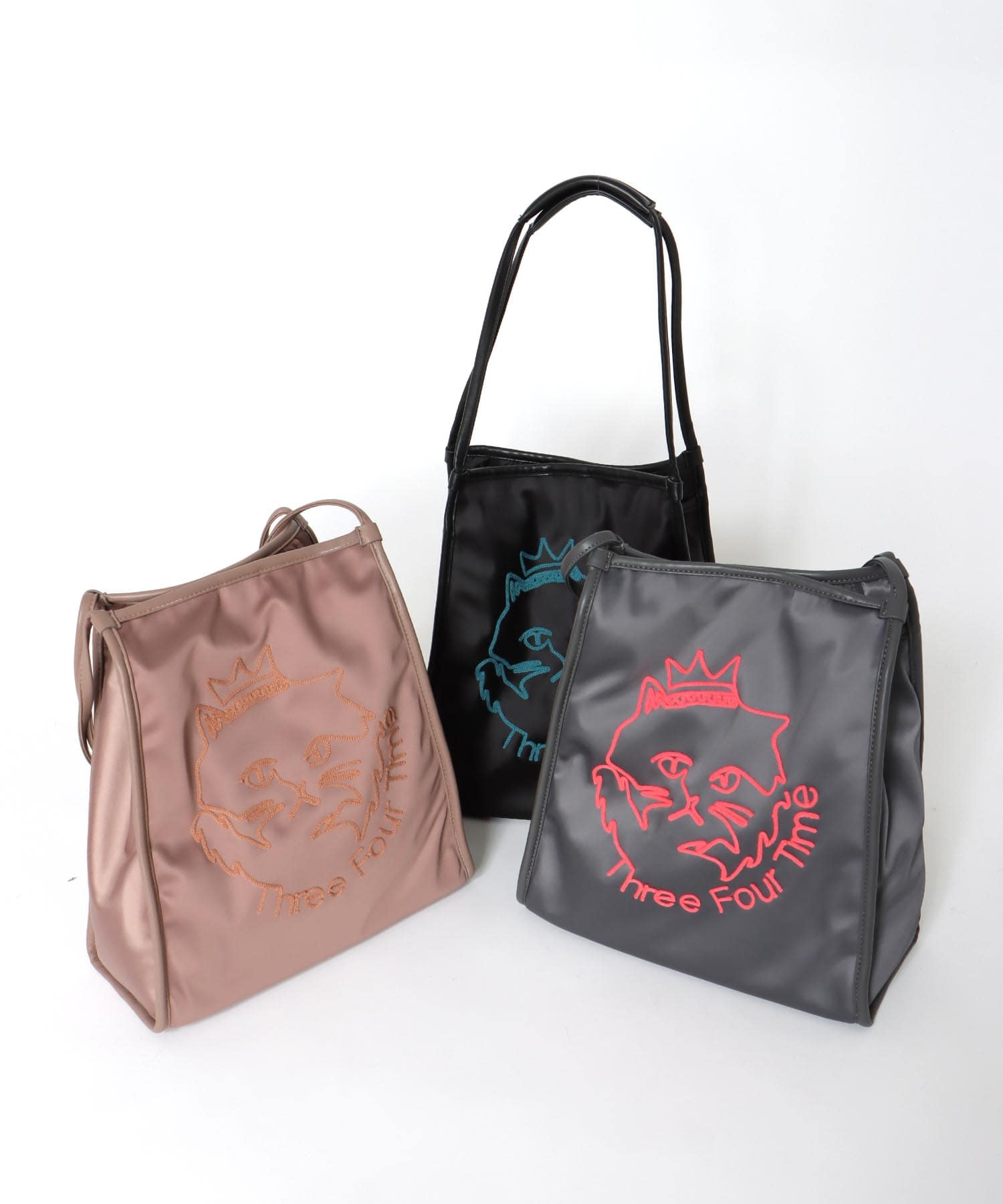 Three Four Time刺繍ナイロントート