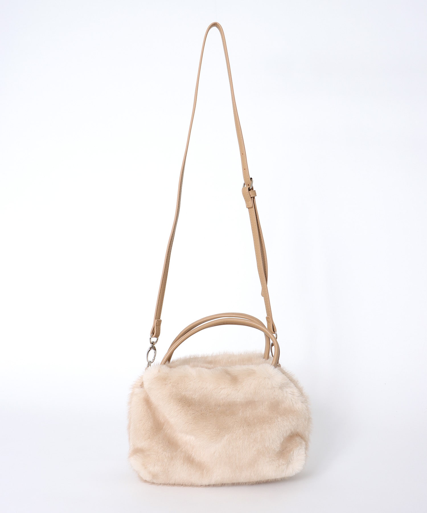 ミンク風エコファー2wayボックストート