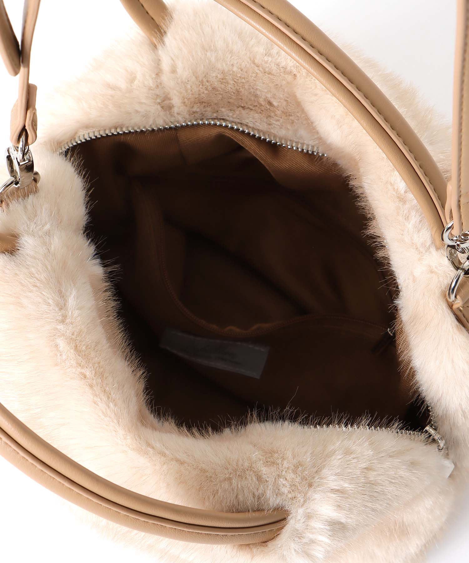 ミンク風エコファー2wayボックストート