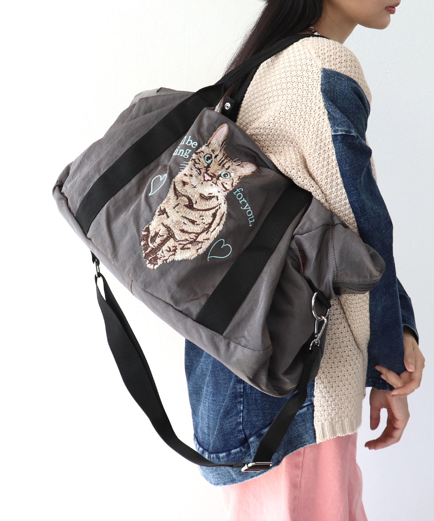 キャリーオン刺繍トラベルボストンBAGⅡ
