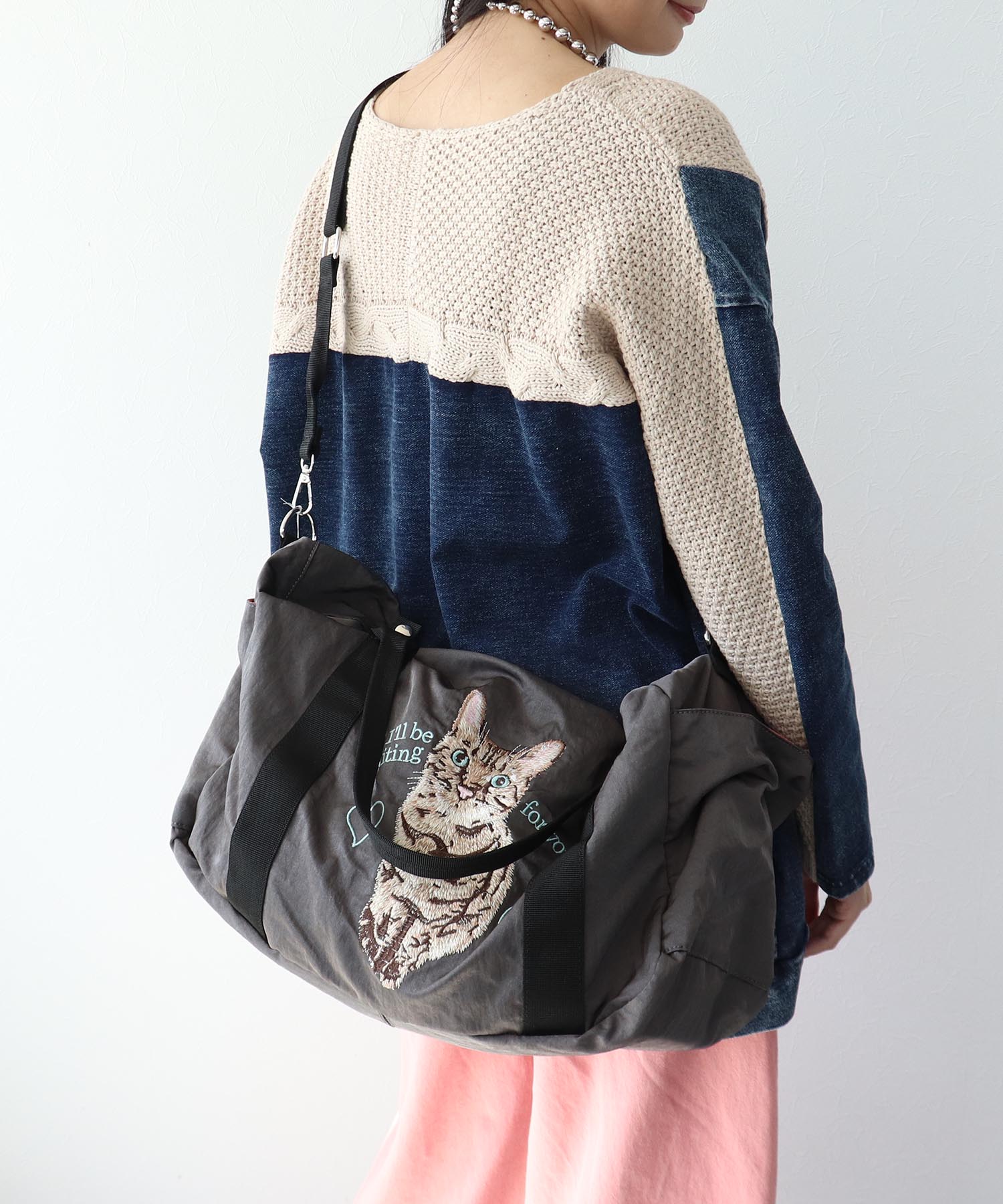 キャリーオン刺繍トラベルボストンBAGⅡ