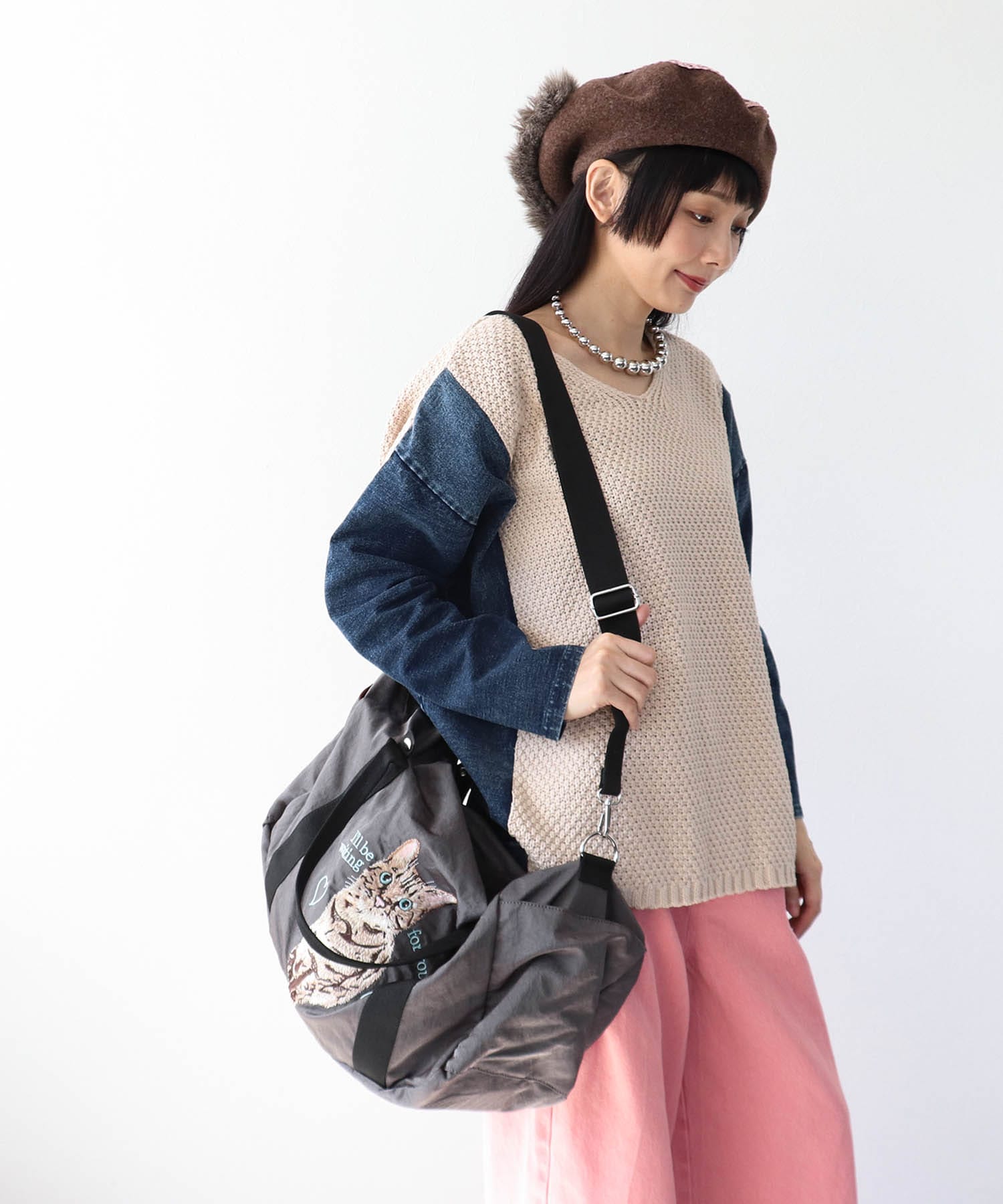 キャリーオン刺繍トラベルボストンBAGⅡ