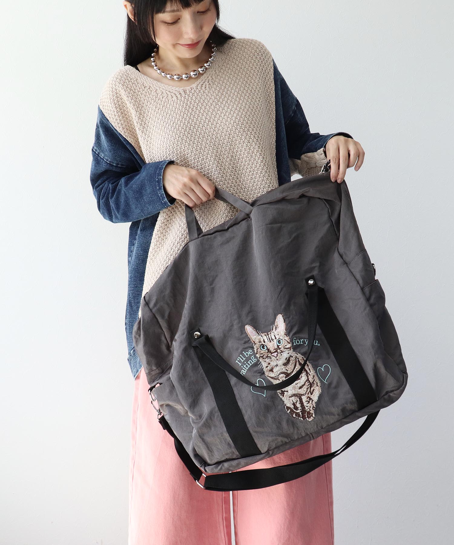 キャリーオン刺繍トラベルボストンBAGⅡ