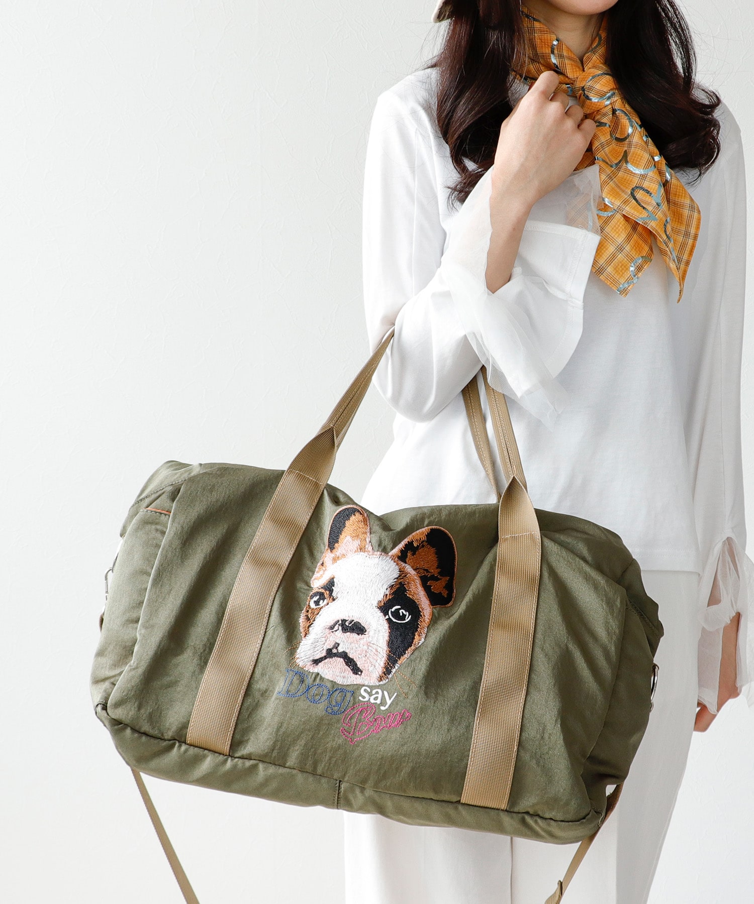 キャリーオン刺繍トラベルボストンBAGⅡ