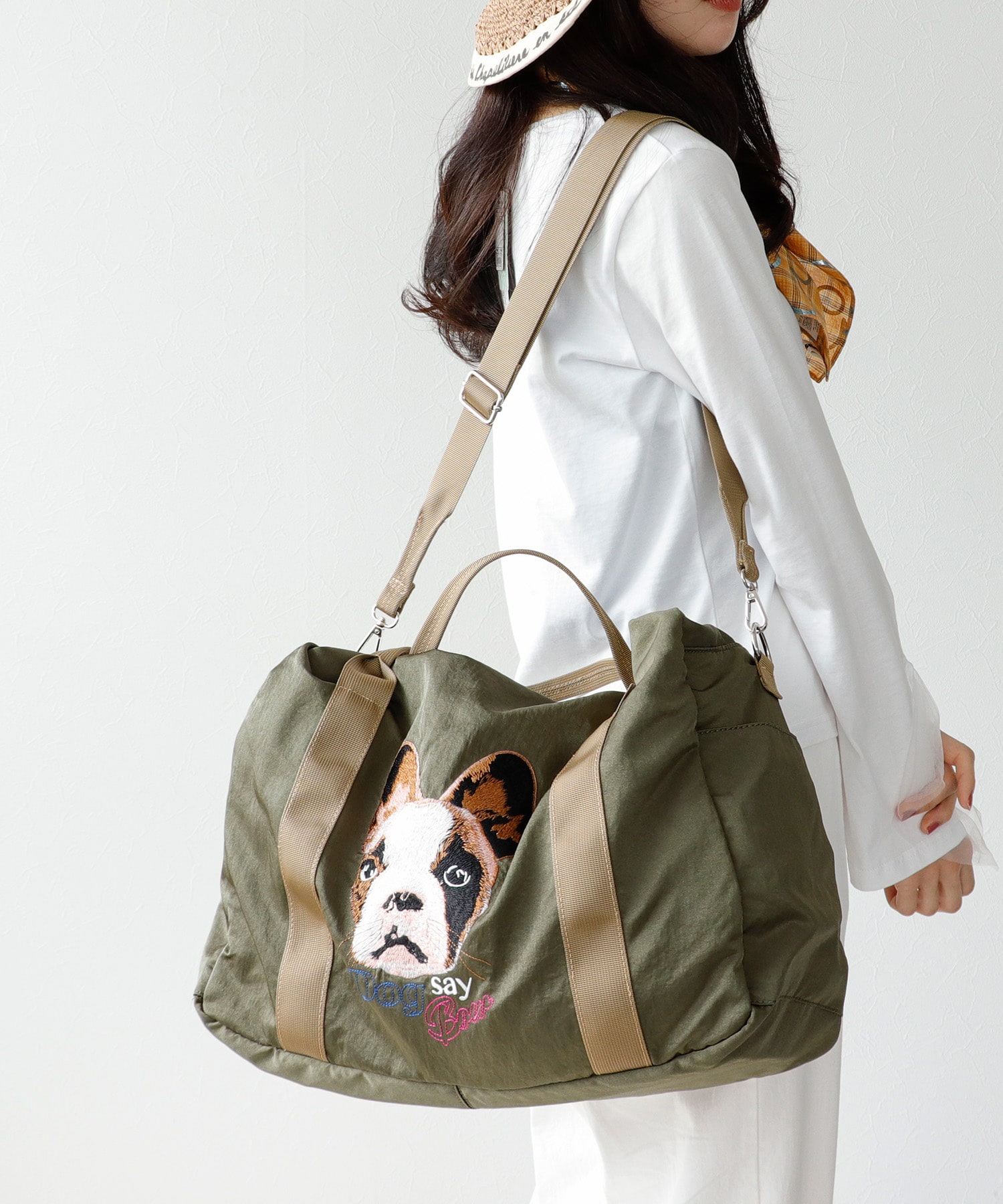 キャリーオン刺繍トラベルボストンBAGⅡ