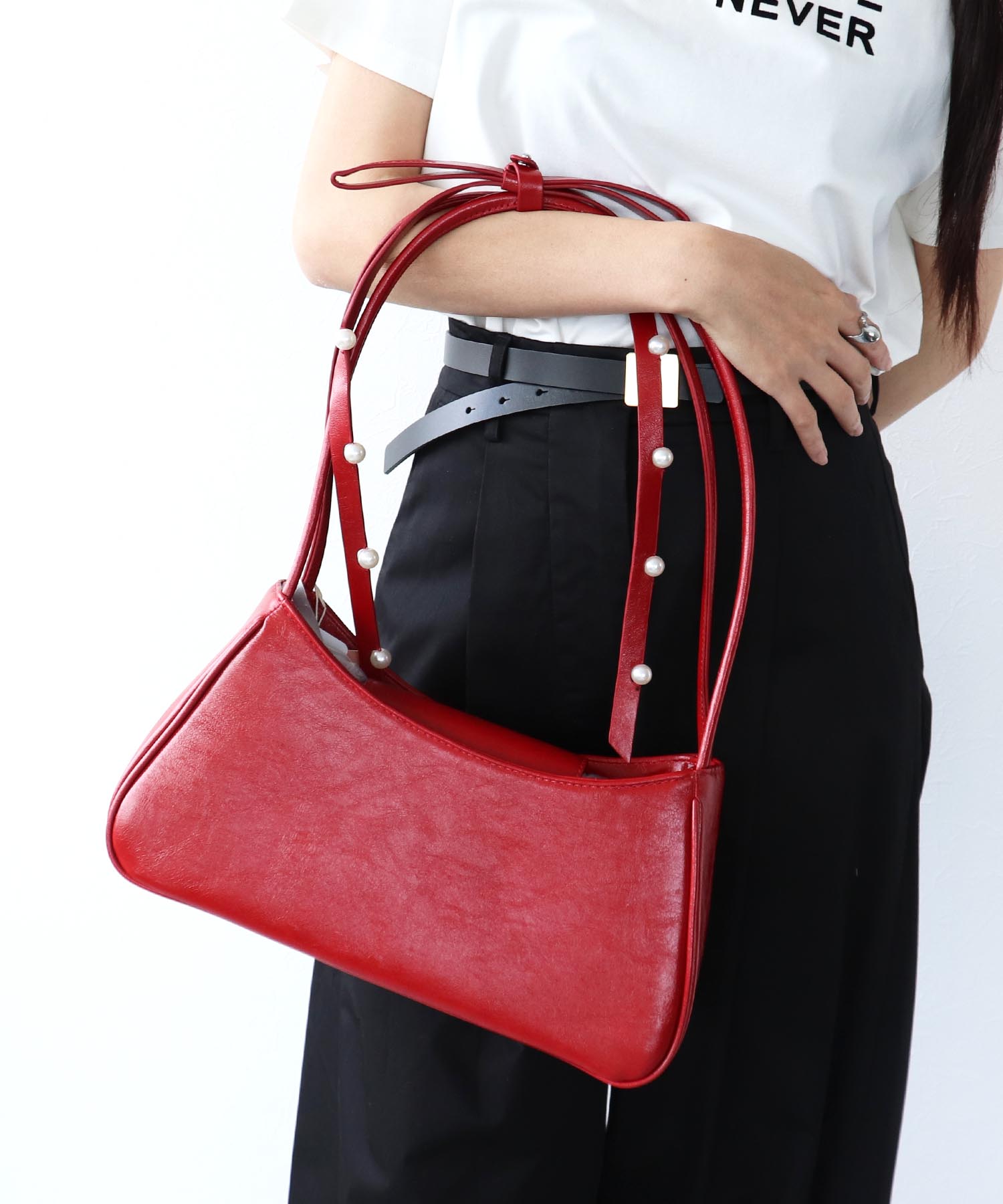 肩リボンエナメルBAG