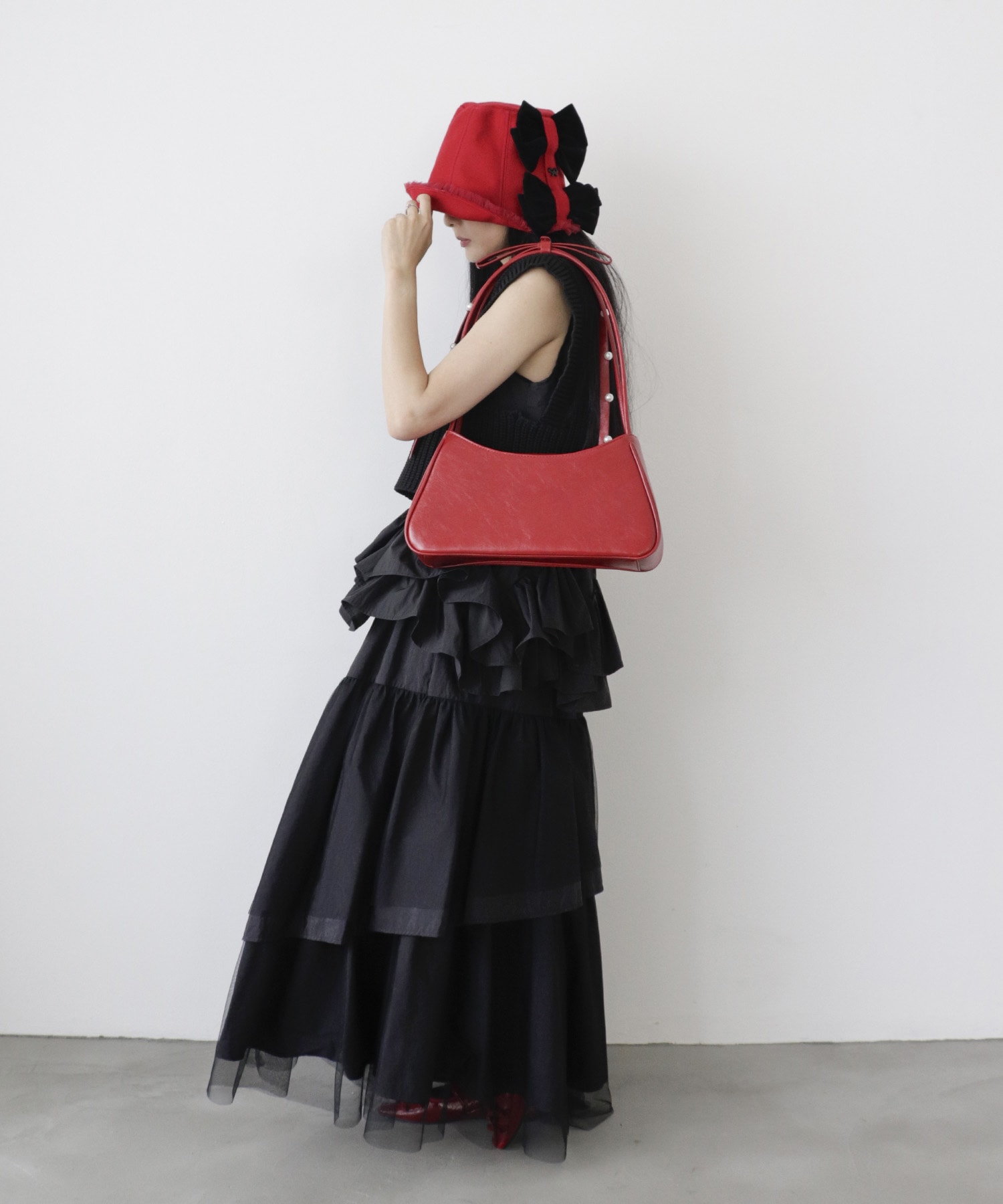 肩リボンエナメルBAG