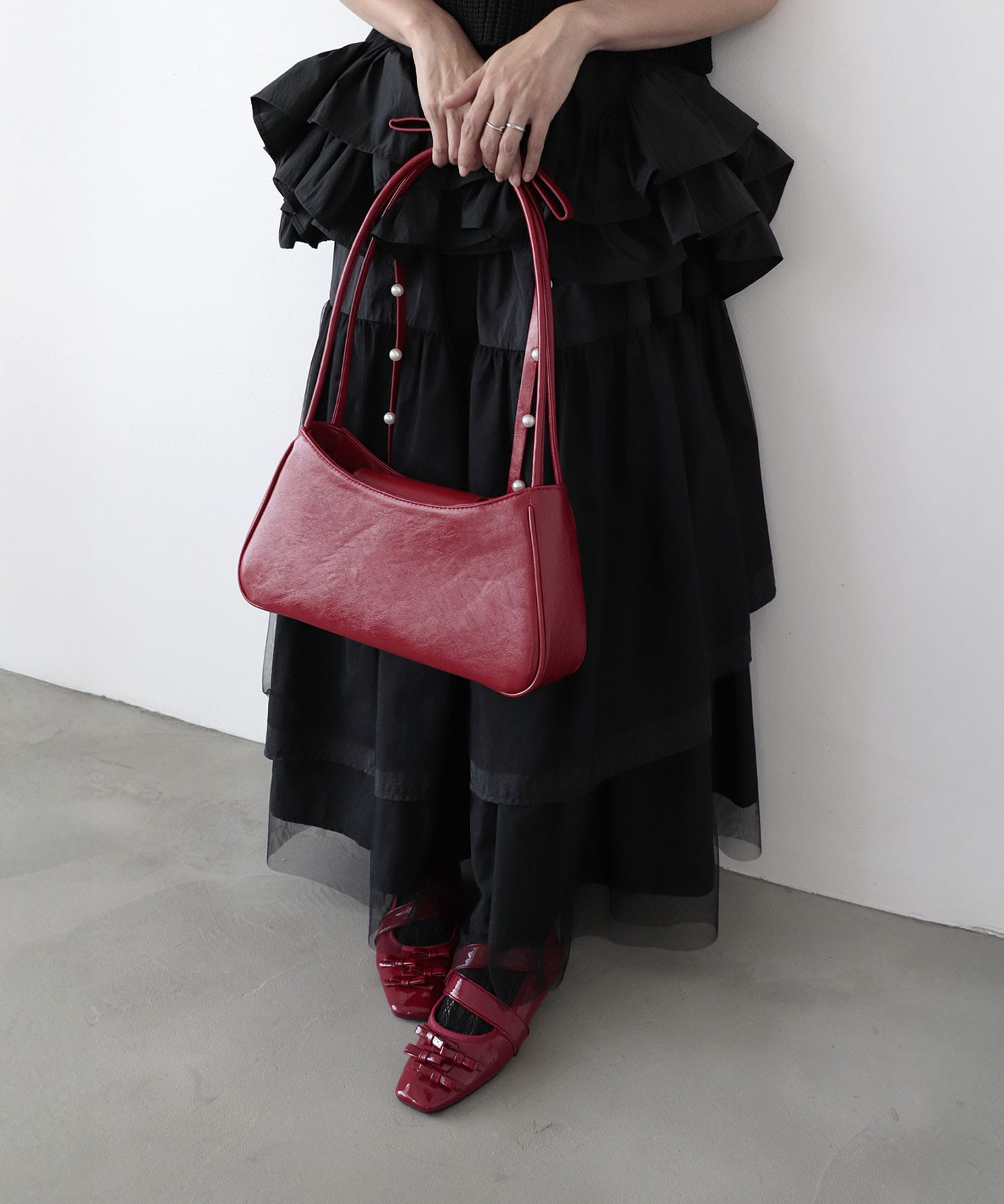 肩リボンエナメルBAG