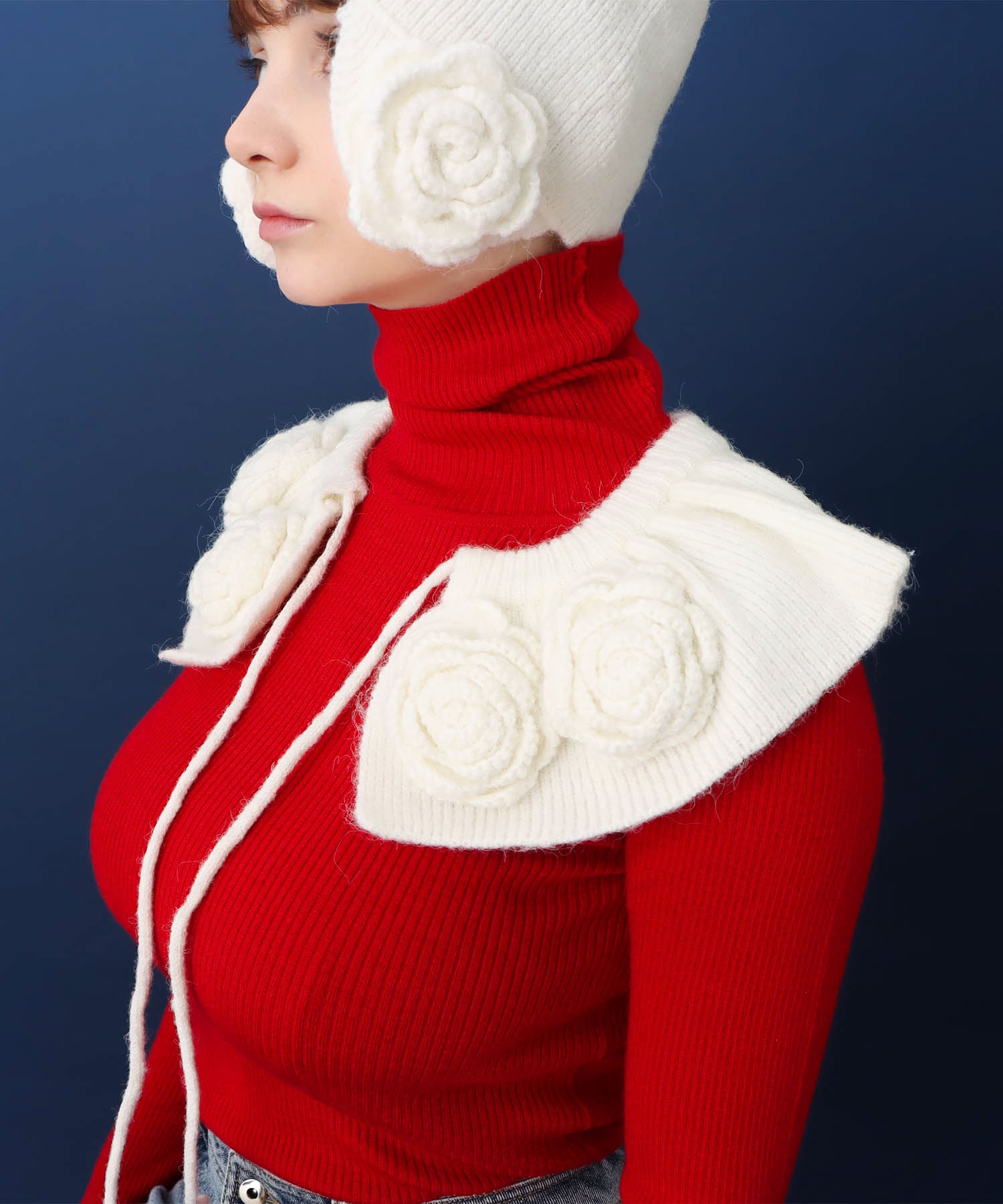 フラワーニットカラー