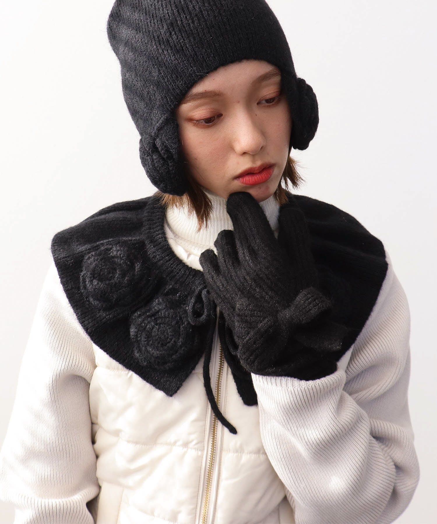 フラワーニットカラー