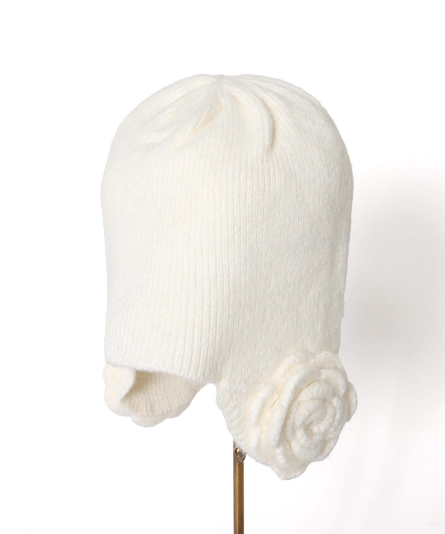 フラワーニット帽