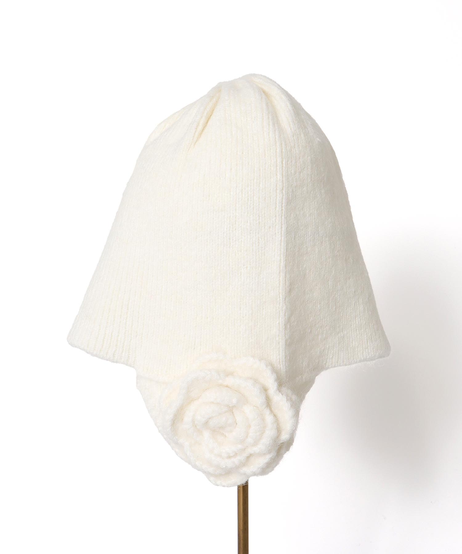 フラワーニット帽