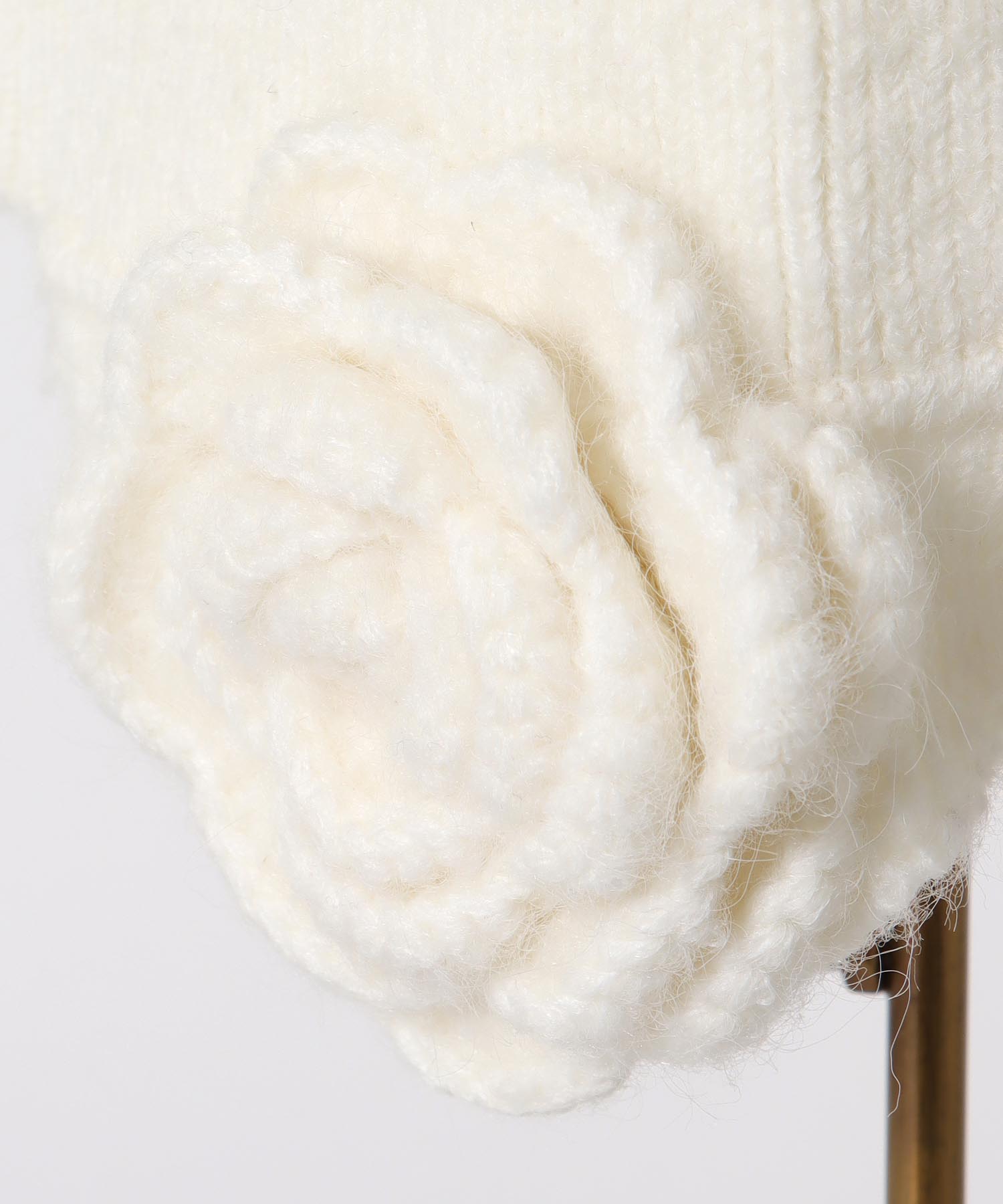 フラワーニット帽