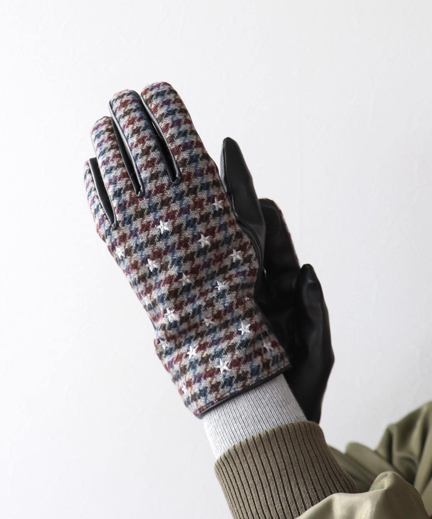 モチーフ刺繍グローブ