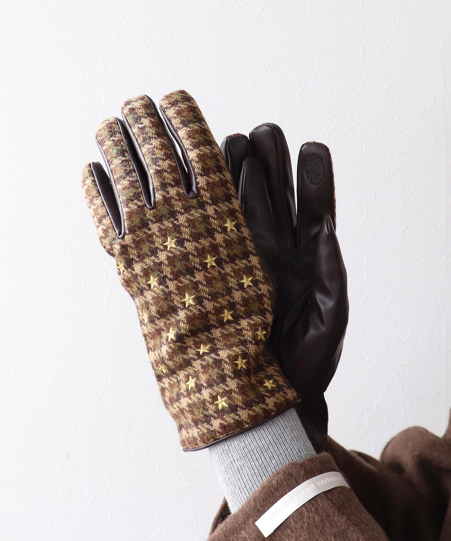 モチーフ刺繍グローブ