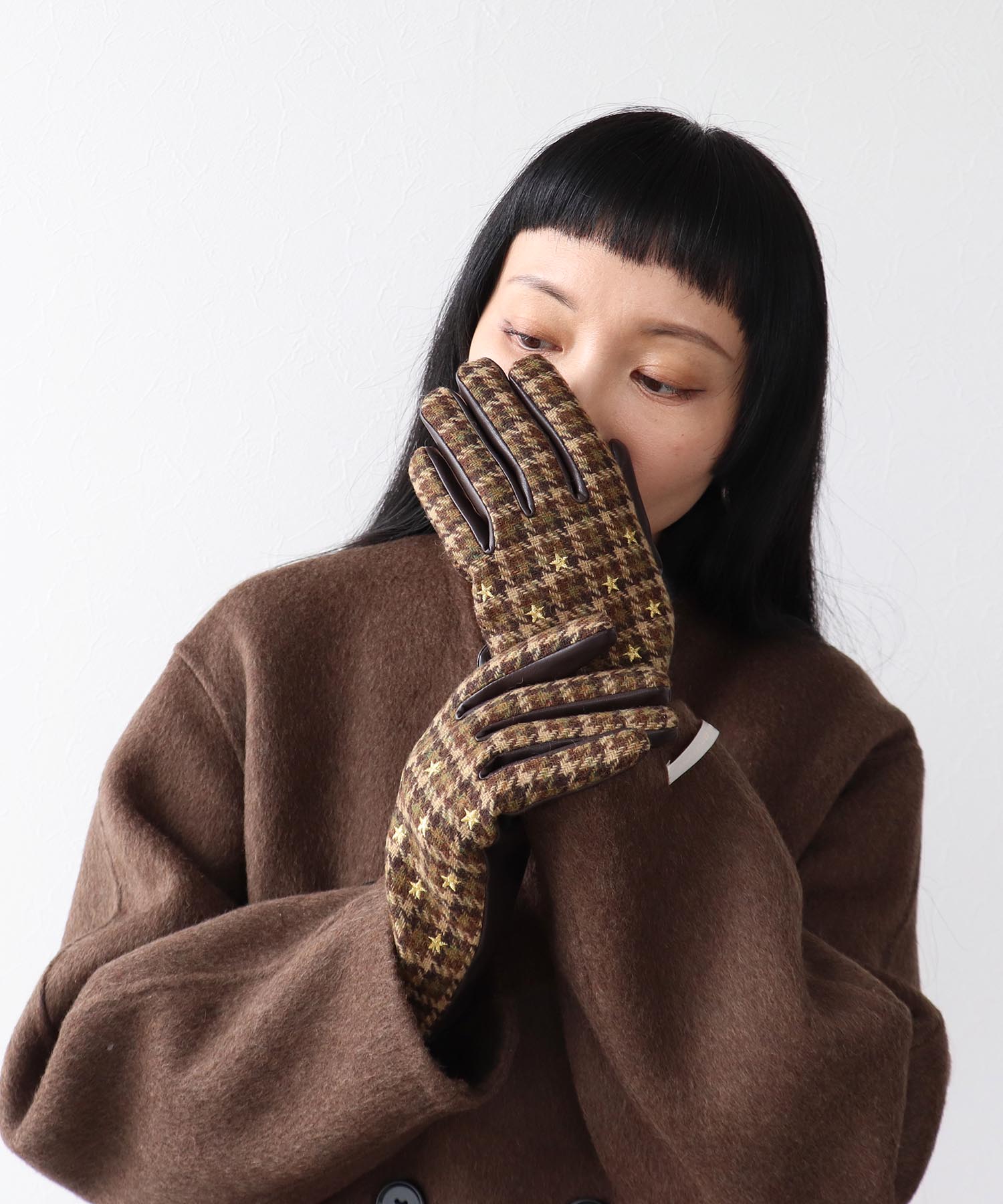 モチーフ刺繍グローブ
