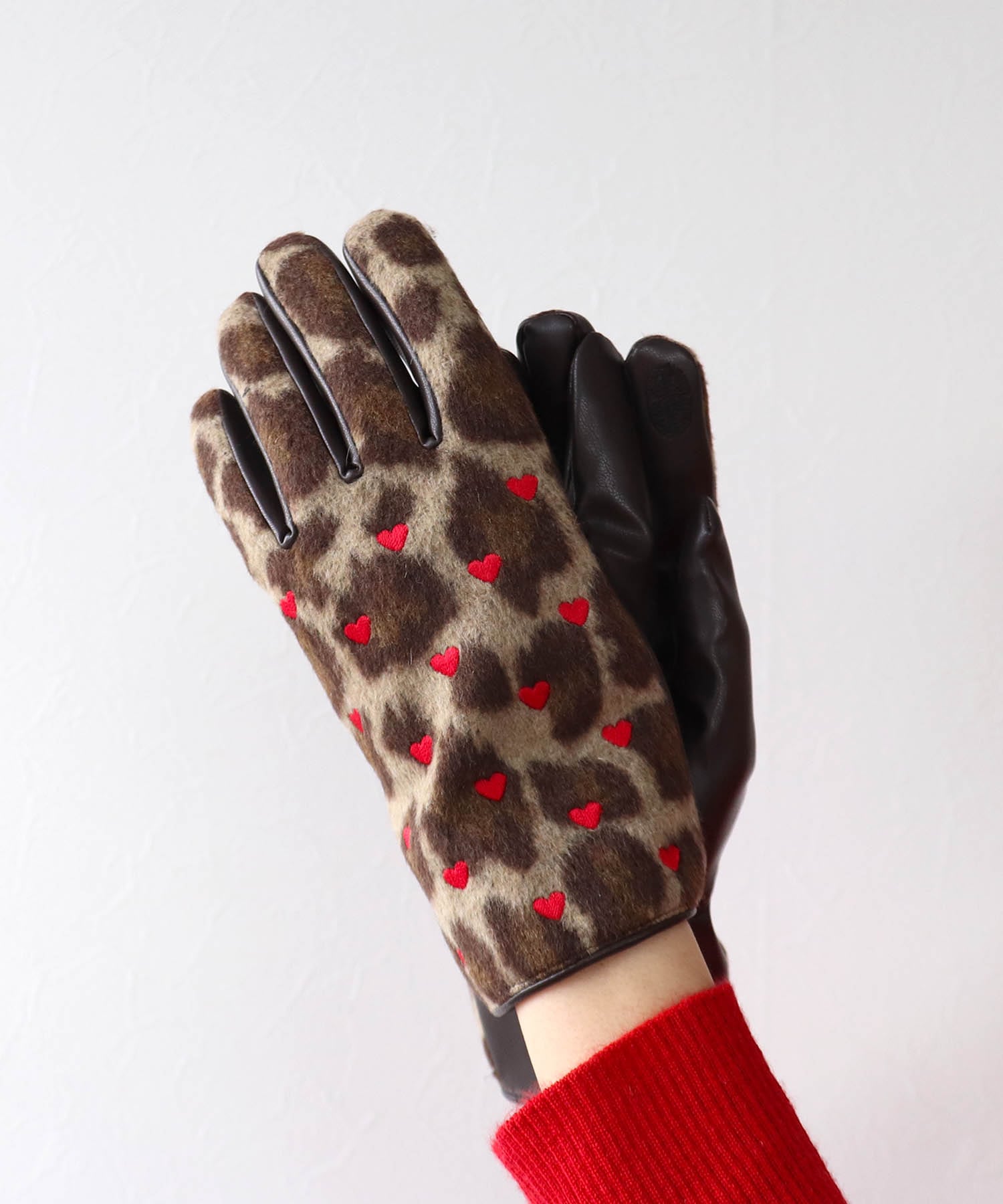モチーフ刺繍グローブ