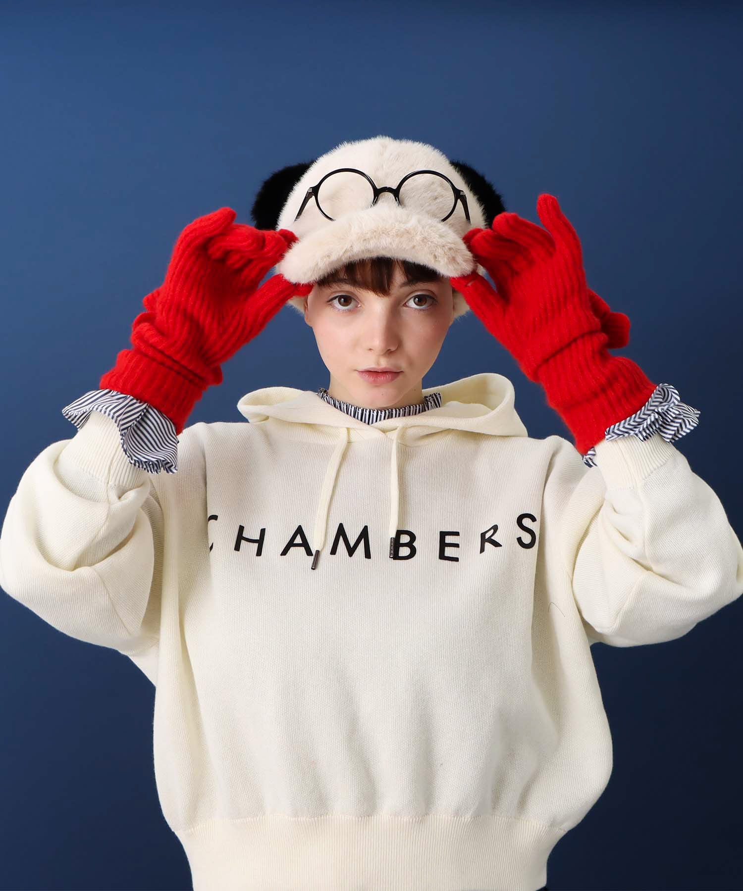 ロングニットリボングローブ