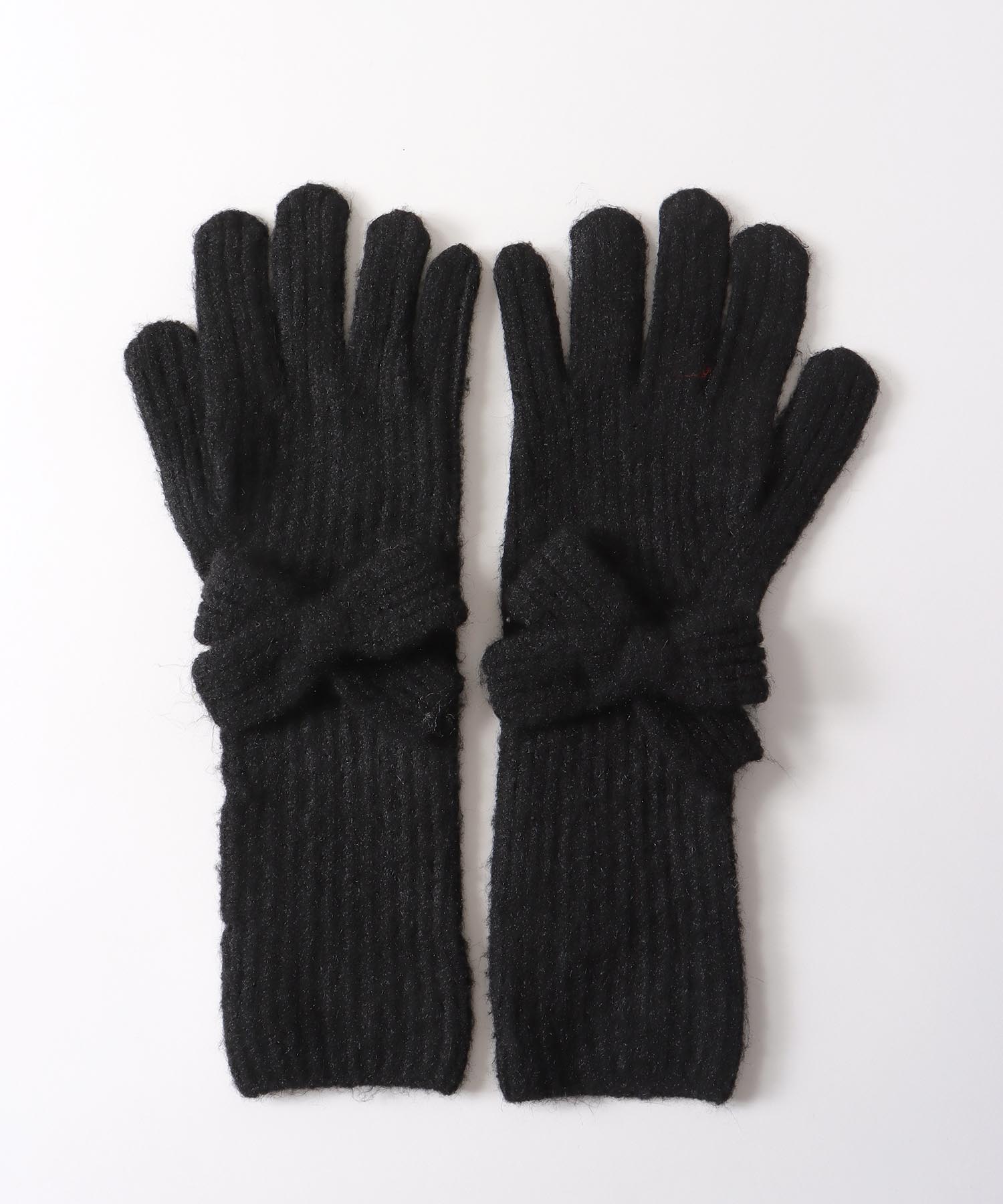 ロングニットリボングローブ