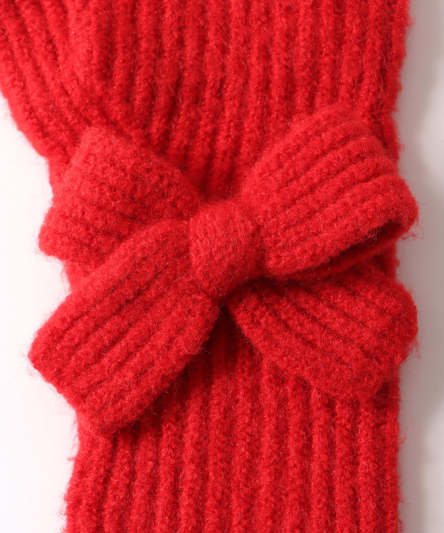 ロングニットリボングローブ