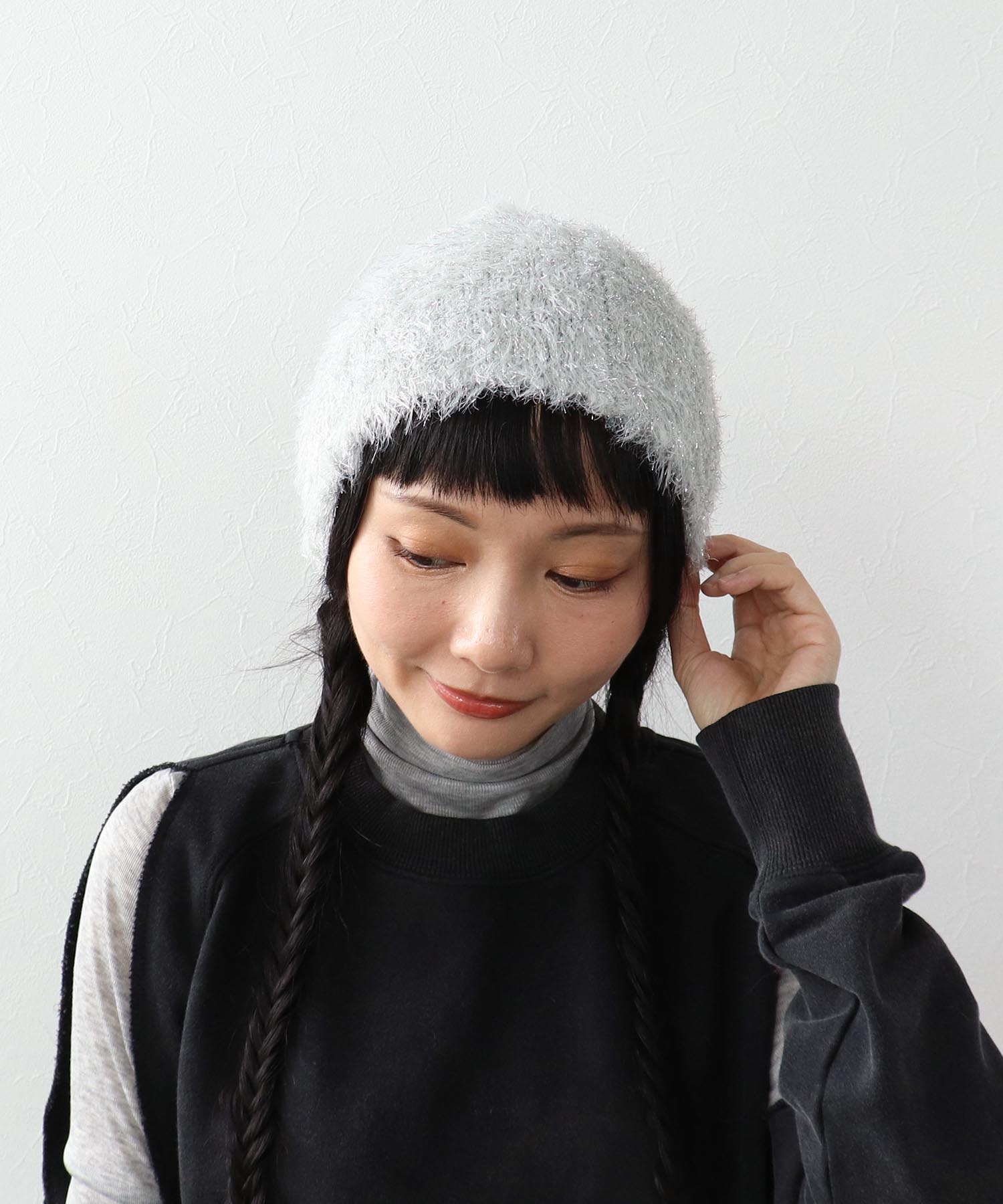 ラメモアフェザーニットワッチ