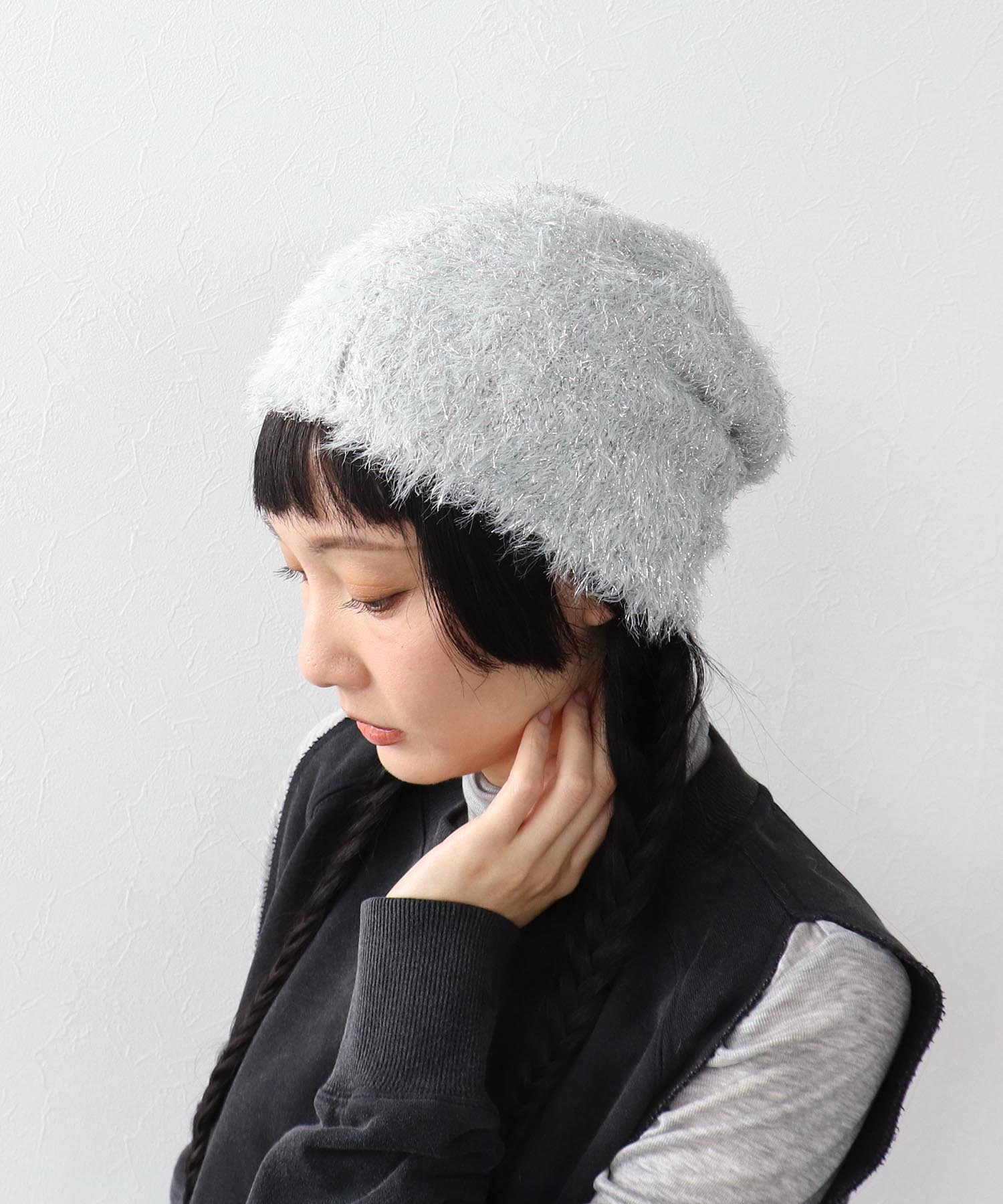 ラメモアフェザーニットワッチ