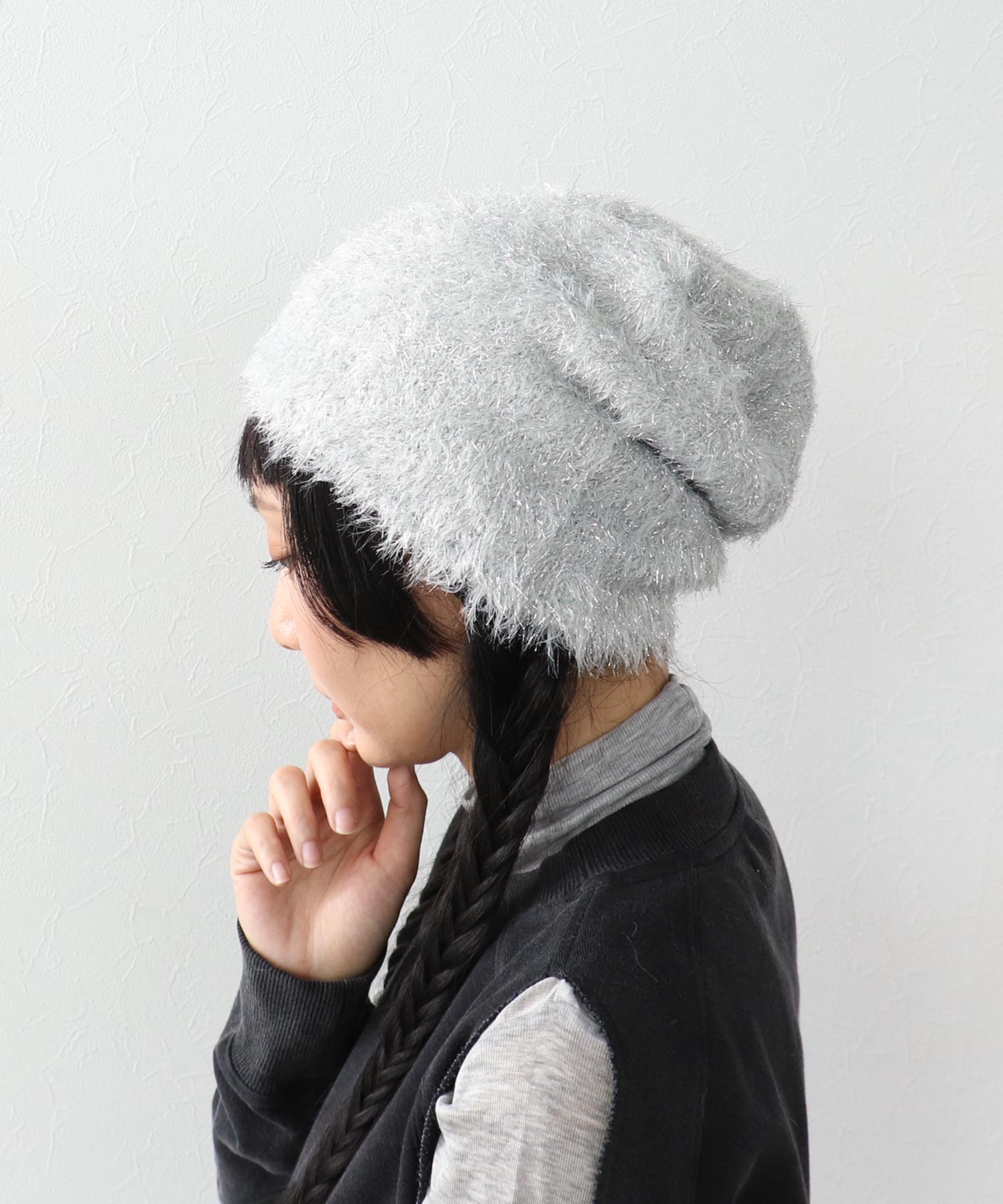 ラメモアフェザーニットワッチ