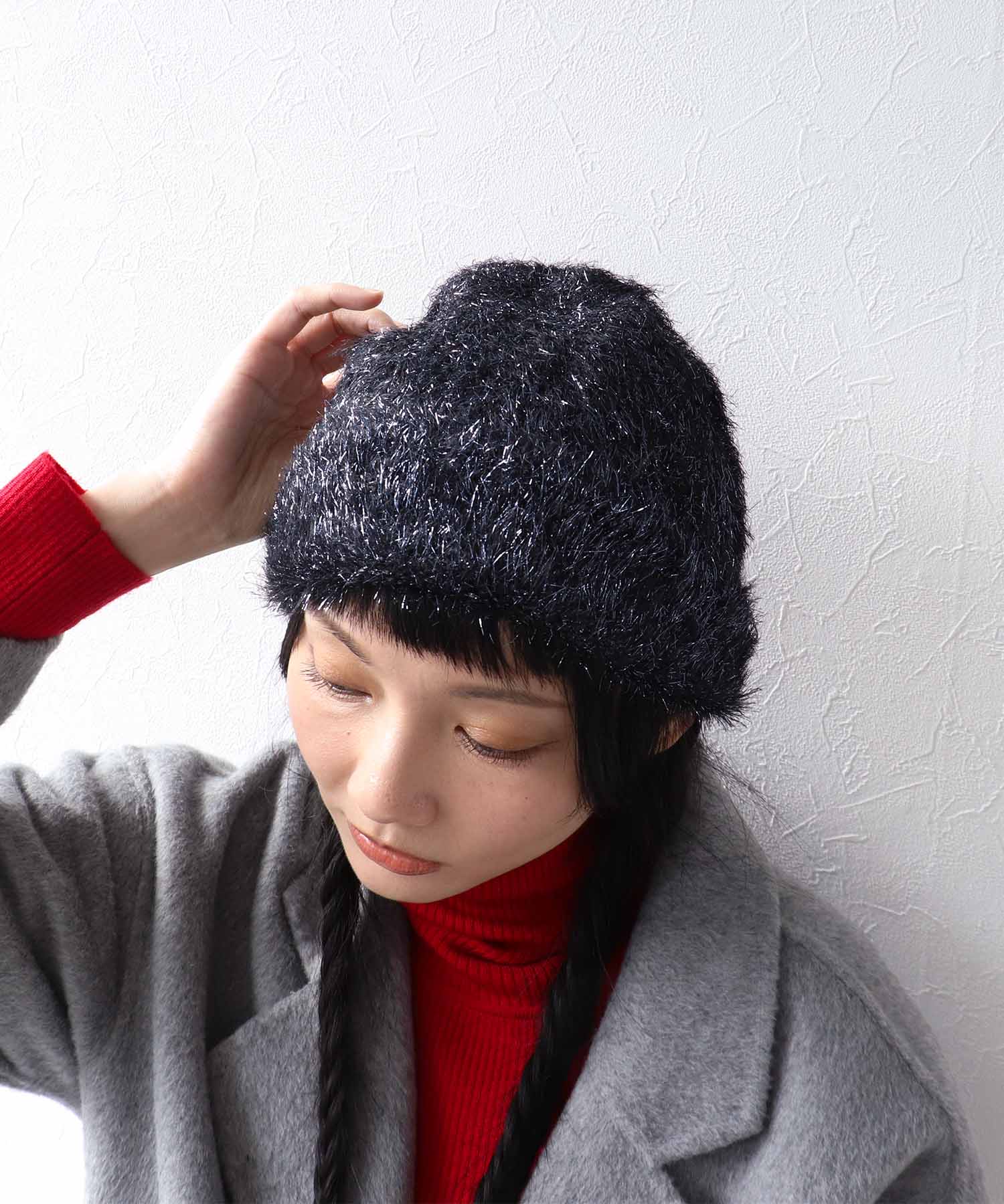 ラメモアフェザーニットワッチ