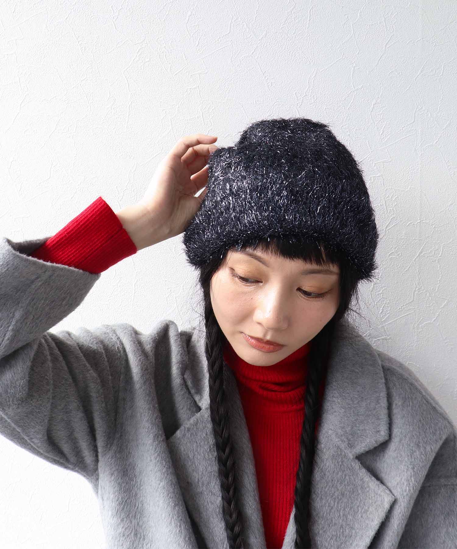 ラメモアフェザーニットワッチ