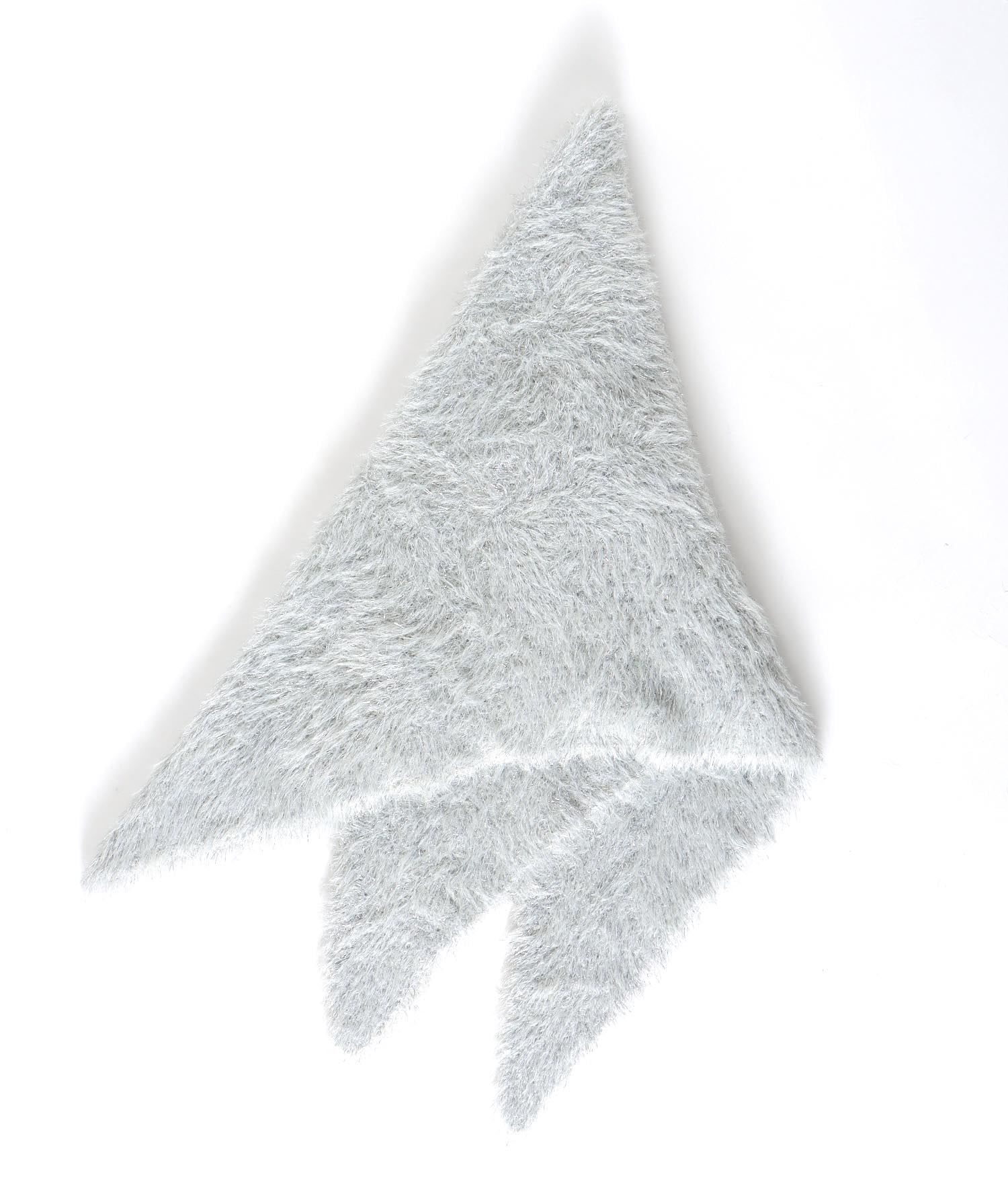 ラメモアフェザーニットストール