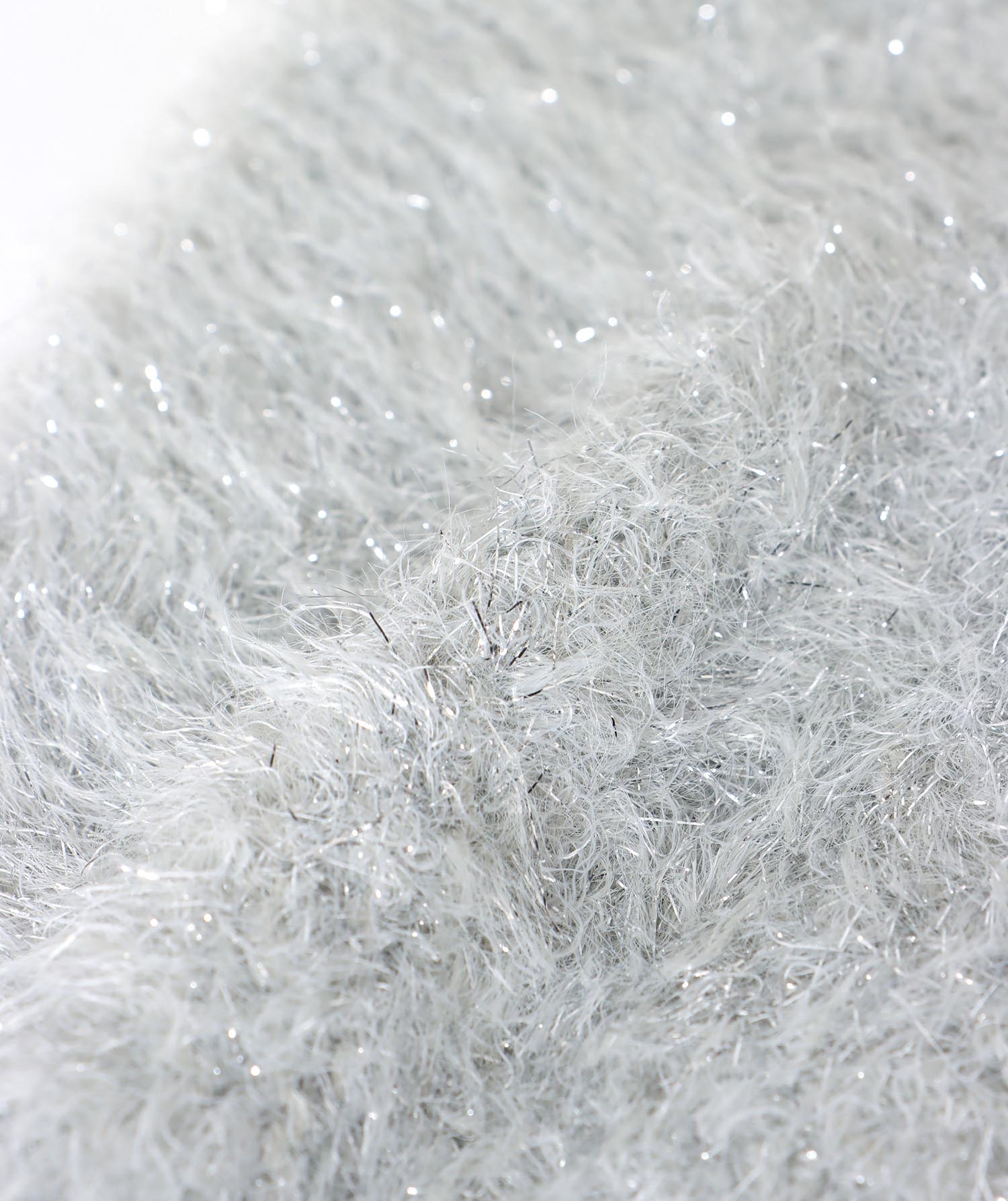 ラメモアフェザーニットストール