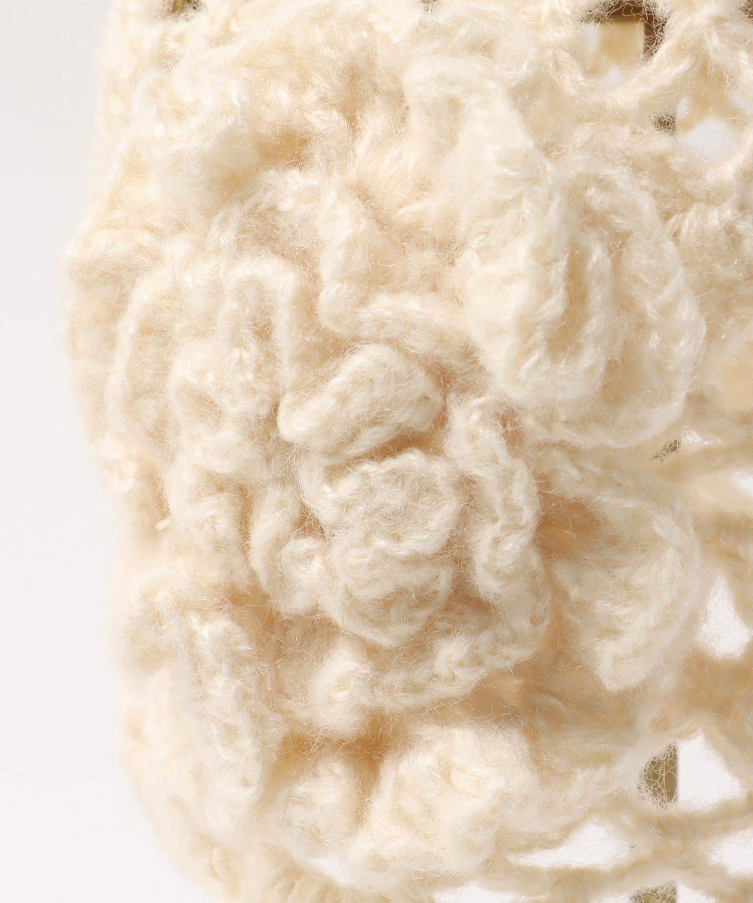 花モチーフ編みキャップ