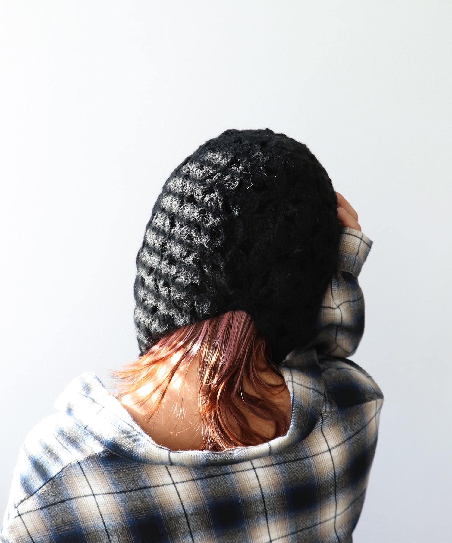 レース編みキャップ