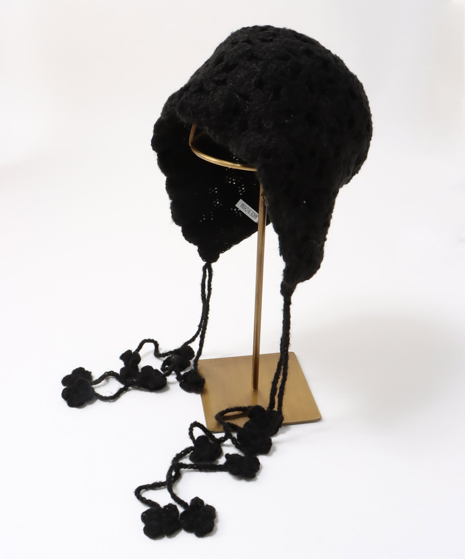 レース編みキャップ