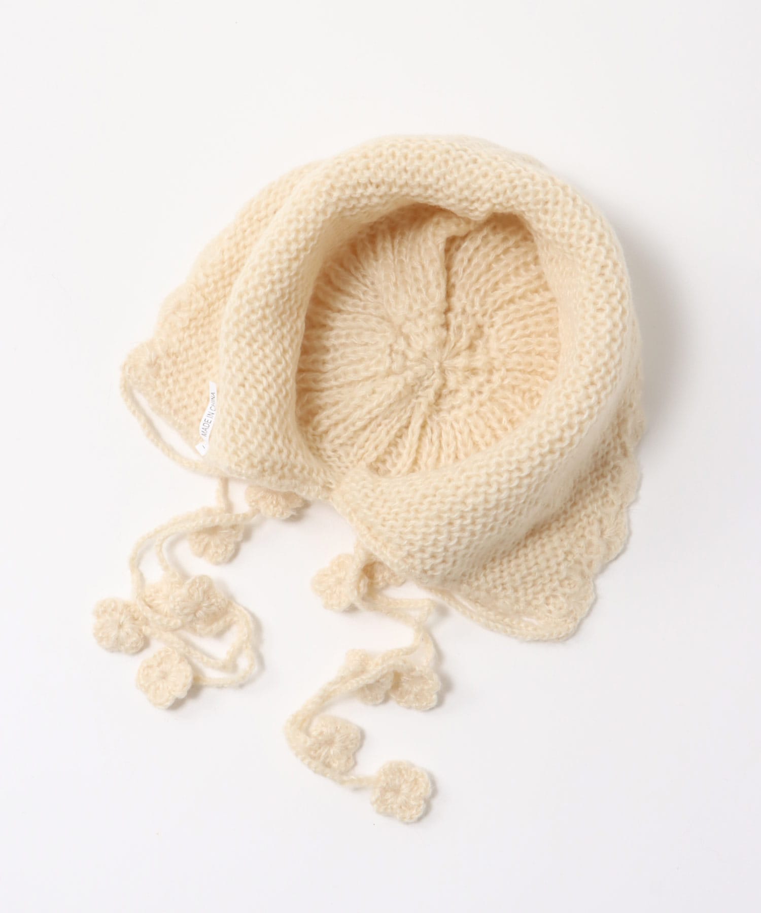 レース編みキャップ