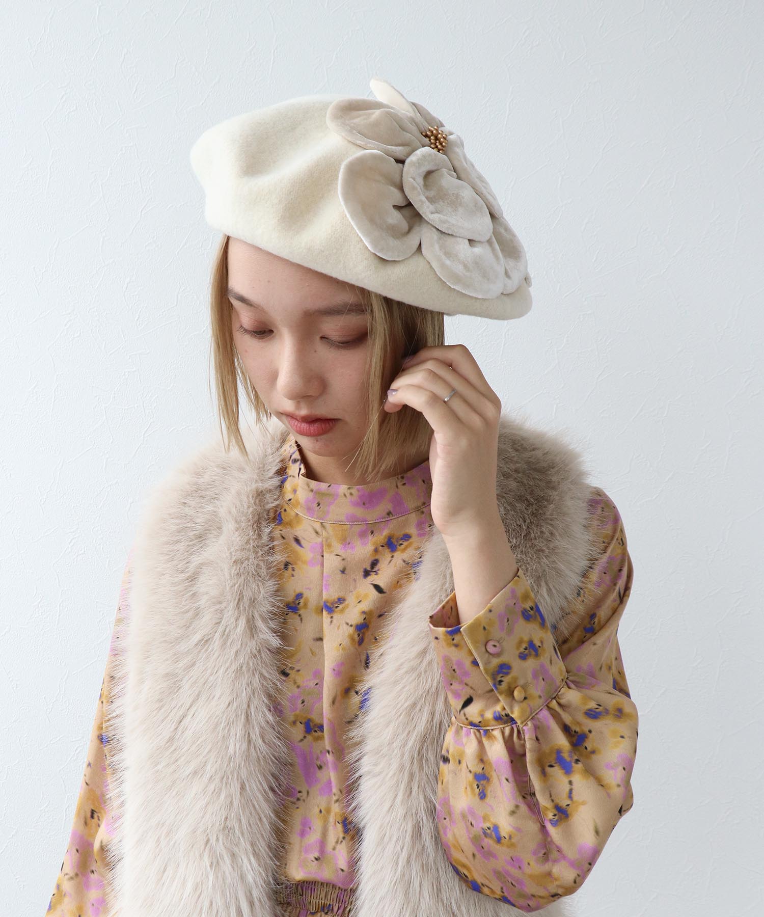 ＜一部店舗・WEB限定＞花びらベレー