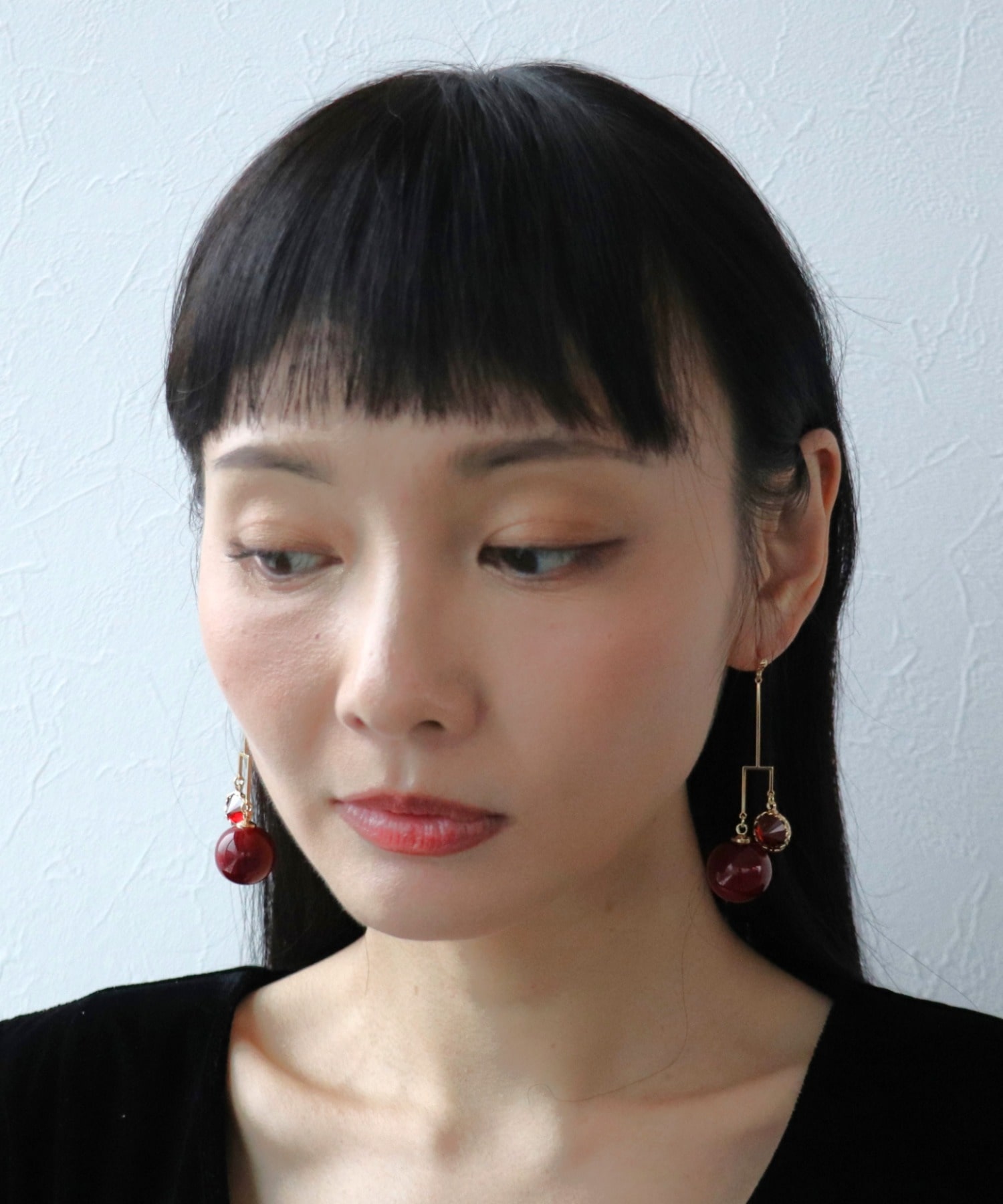 カラーボール×ビジュデザインピアス