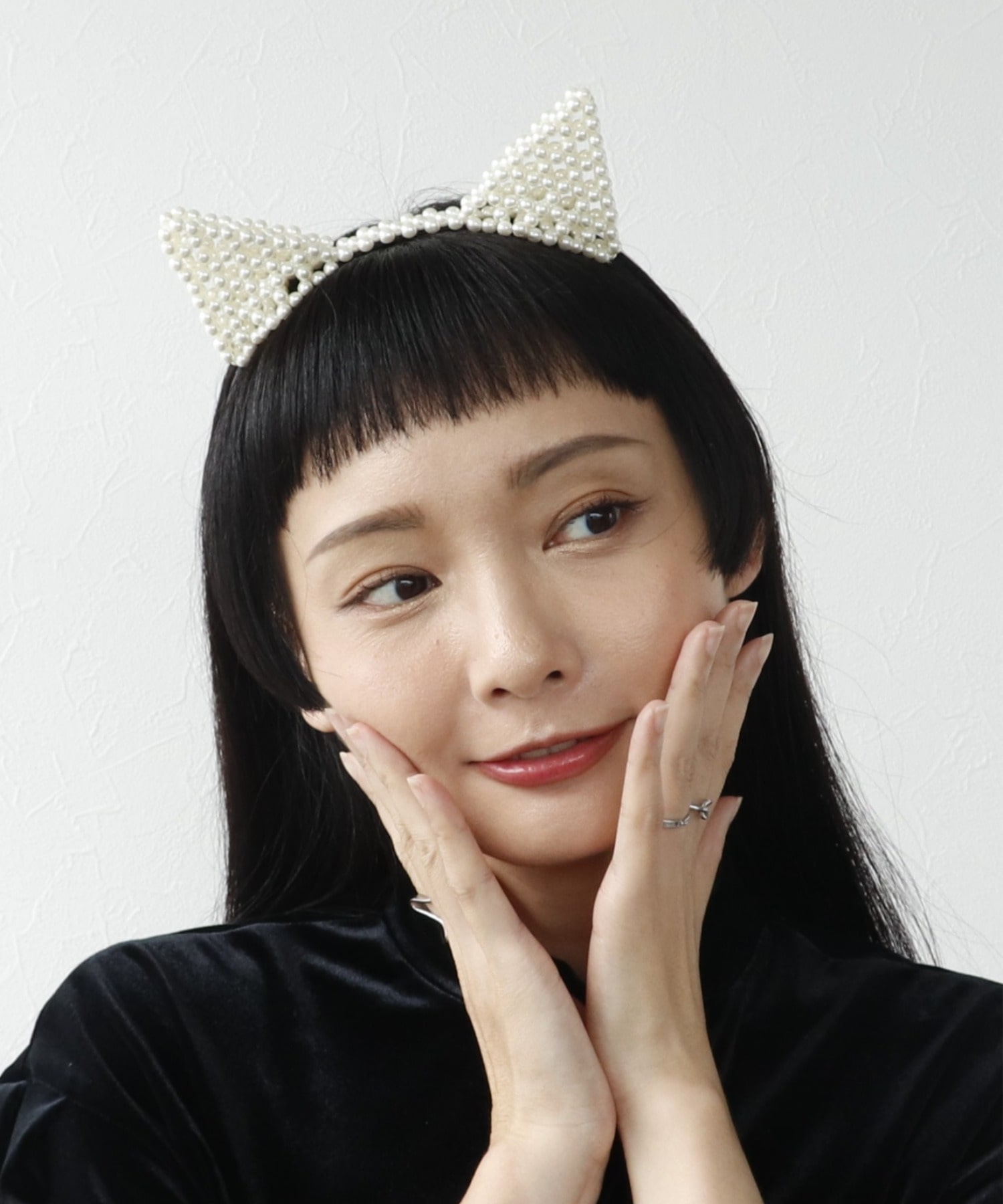 パールネコミミカチューシャ