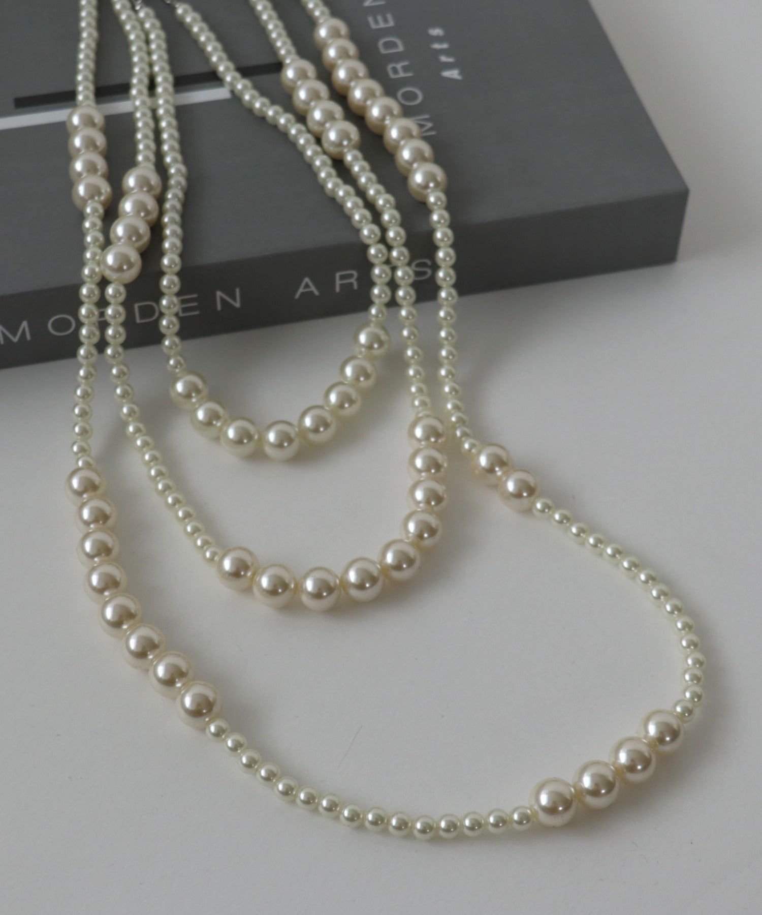 MIXパール3連ネックレス