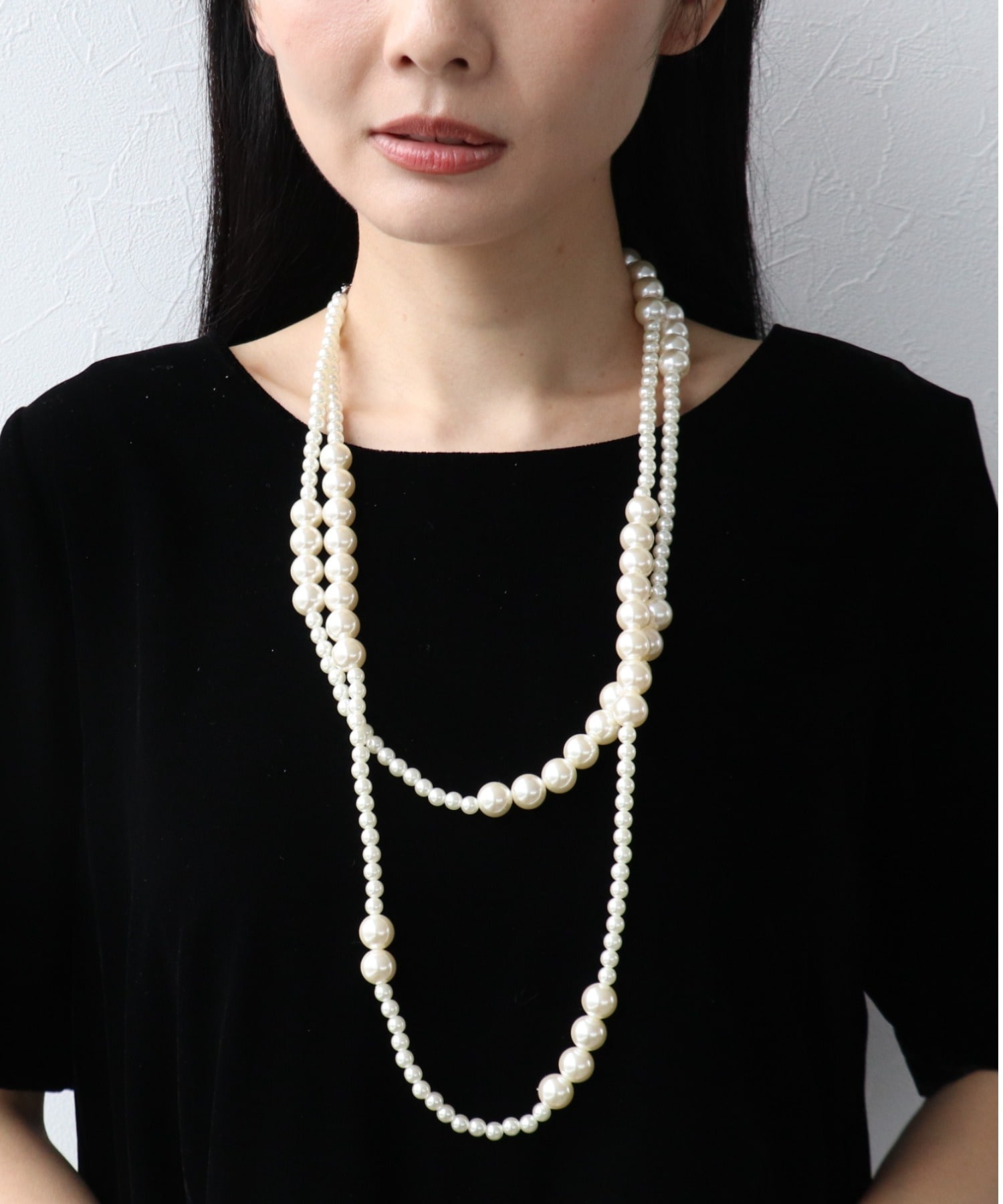 MIXパール3連ネックレス