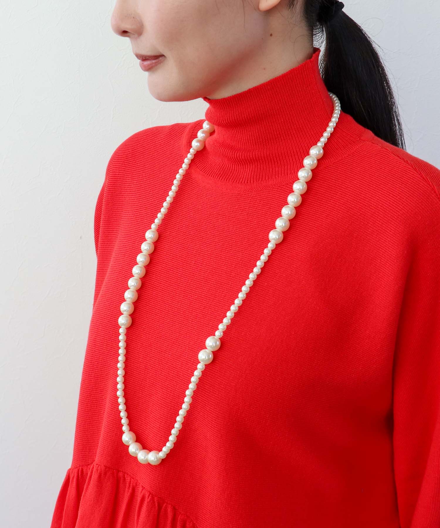 MIXパール3連ネックレス