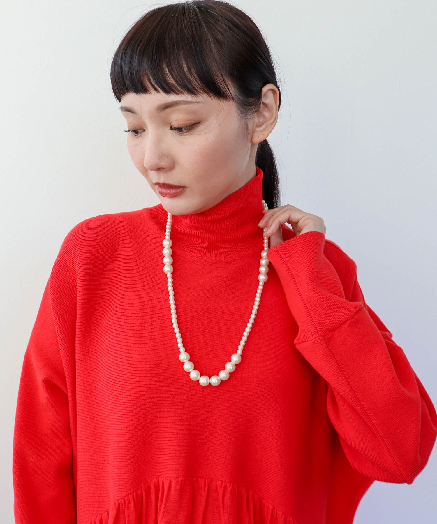 MIXパール3連ネックレス