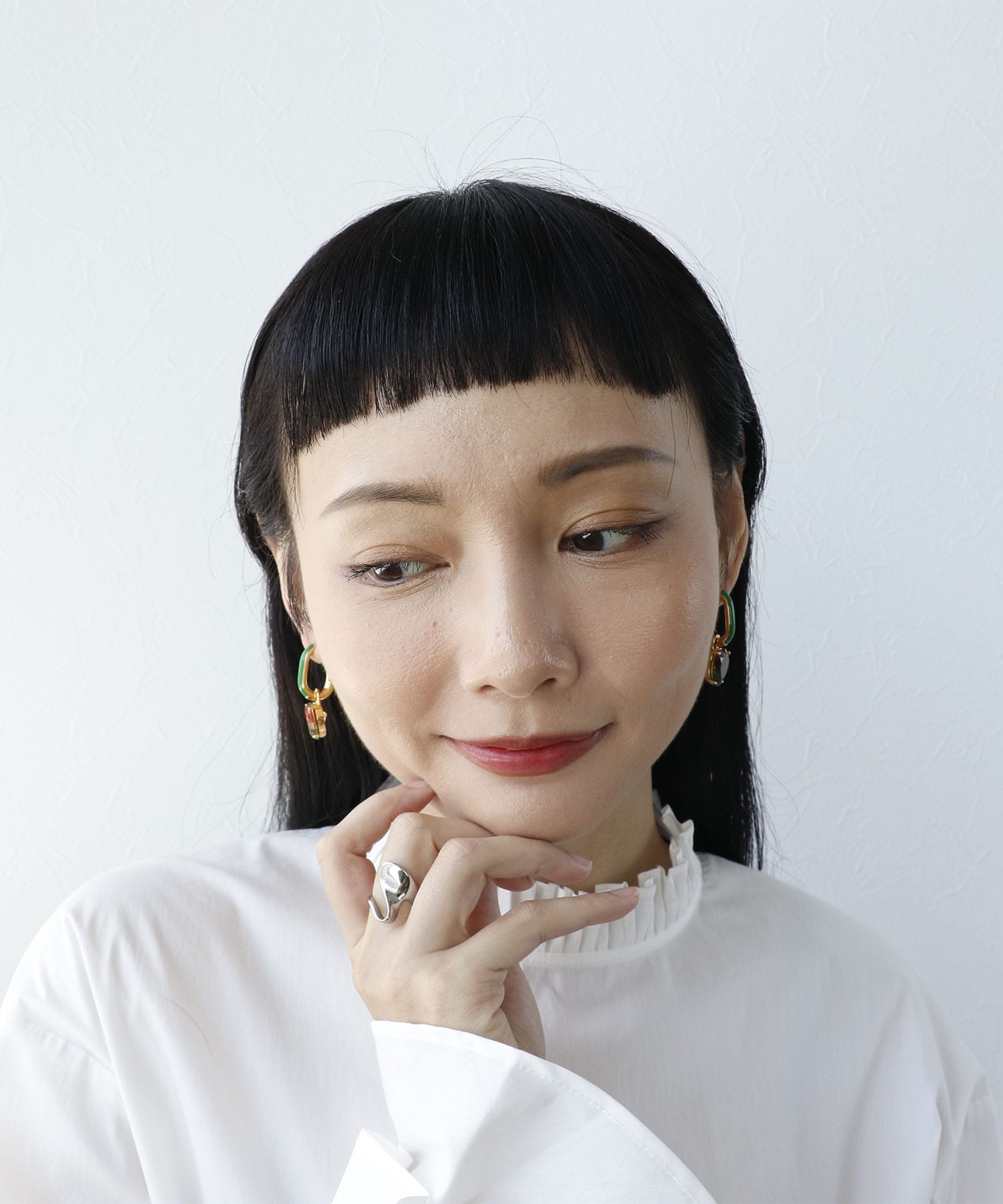 2WAYハートビジュ×エポワンタッチピアス